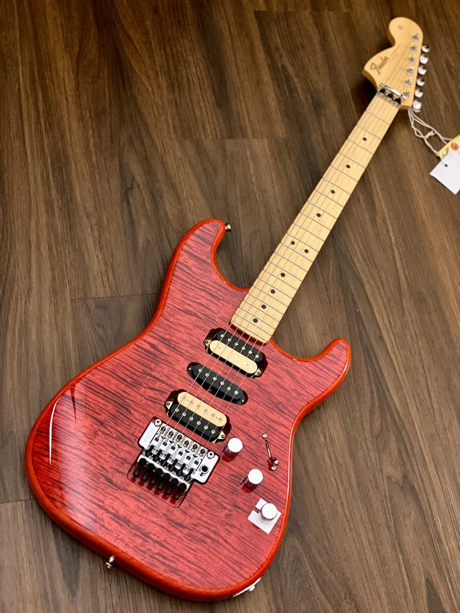 Fender Michiya Haruhata Stratocaster with Maple FB in Trans Pink - Image 2