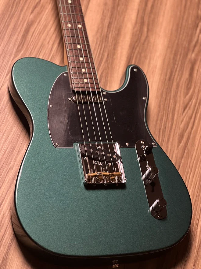 Fender Japan MIJ FSR Collection Hybrid II Telecaster with Rosewood FB in Sherwood Green Metalic - Image 3