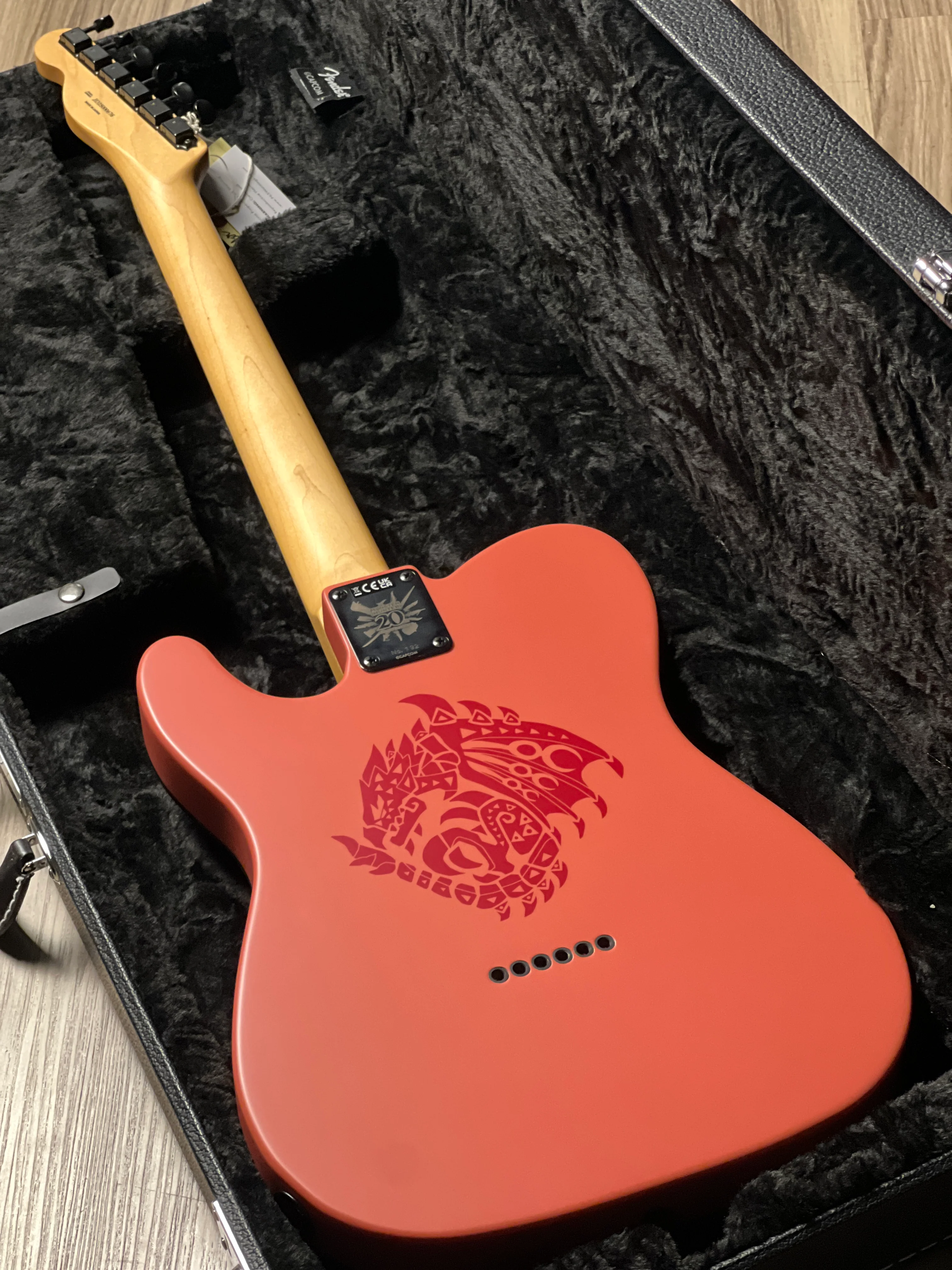 Fender MIJ Limited Edition Monster Hunter Rathalos Telecaster with RW FB in Rathalos Red JD25000676 - Image 5