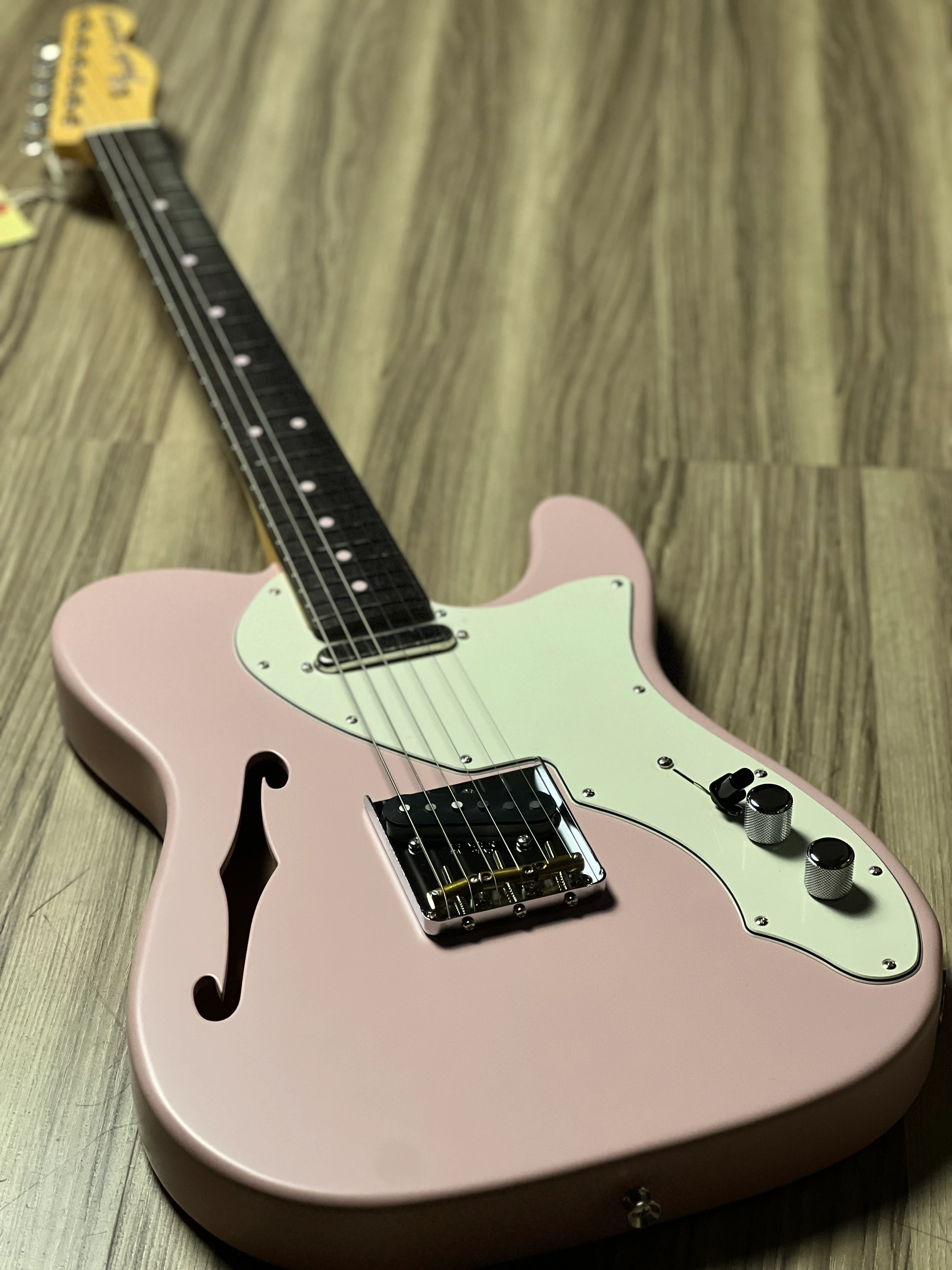 Fender MIJ Limited Kusumi Color Telecaster Thinline with RW FB In Kusumi Pink JD24017790 - Image 4