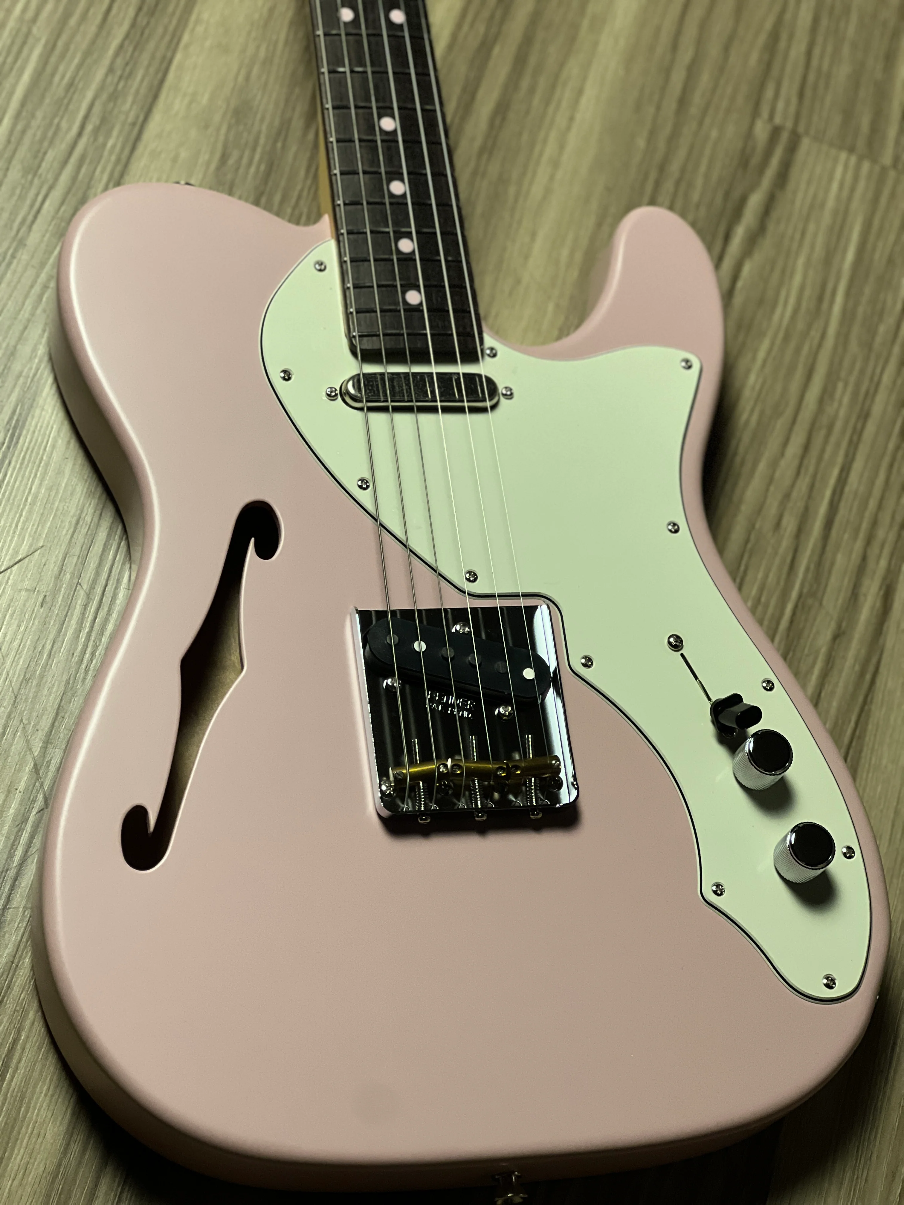 Fender MIJ Limited Kusumi Color Telecaster Thinline with RW FB In Kusumi Pink JD24017790 - Image 5