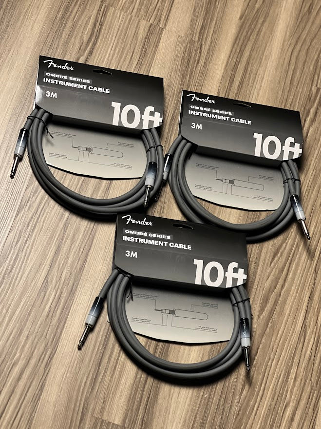 Fender Ombre Series Instrument Cable 10 ft Straight/Straight in Silver Smoke - Image 2