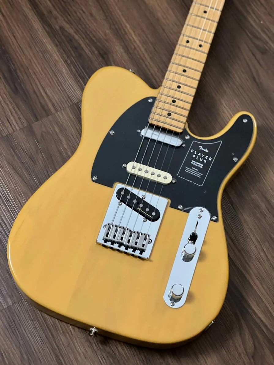 Fender Player Plus Nashville Telecaster with Maple FB in Butterscotch Blonde - Image 5