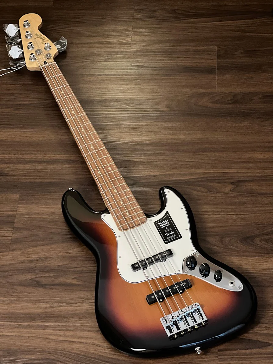 Fender Player Series Jazz Bass V String Pau Ferro in 3-Tone Sunburst - Image 2