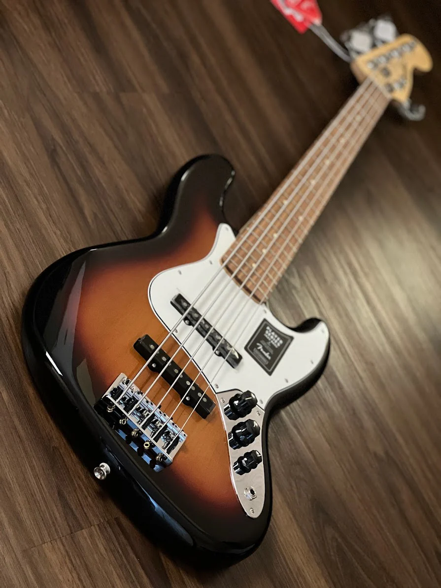 Fender Player Series Jazz Bass V String Pau Ferro in 3-Tone Sunburst - Image 3