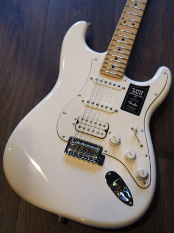 Fender Player Series Stratocaster HSS Maple Neck in Polar White - Image 3