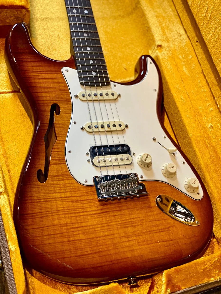 Fender Rarities Collection Ltd Ed Thinline HSS Stratocaster with Flame Top - Image 9