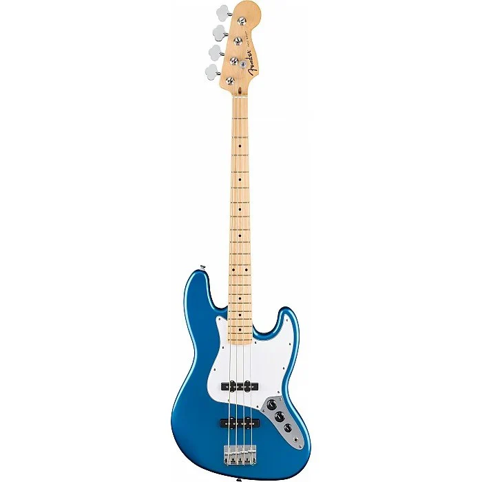 Fender Standard Jazz Bass w/White Pickguard Maple FB in Aqua Marine Metallic - Image 7