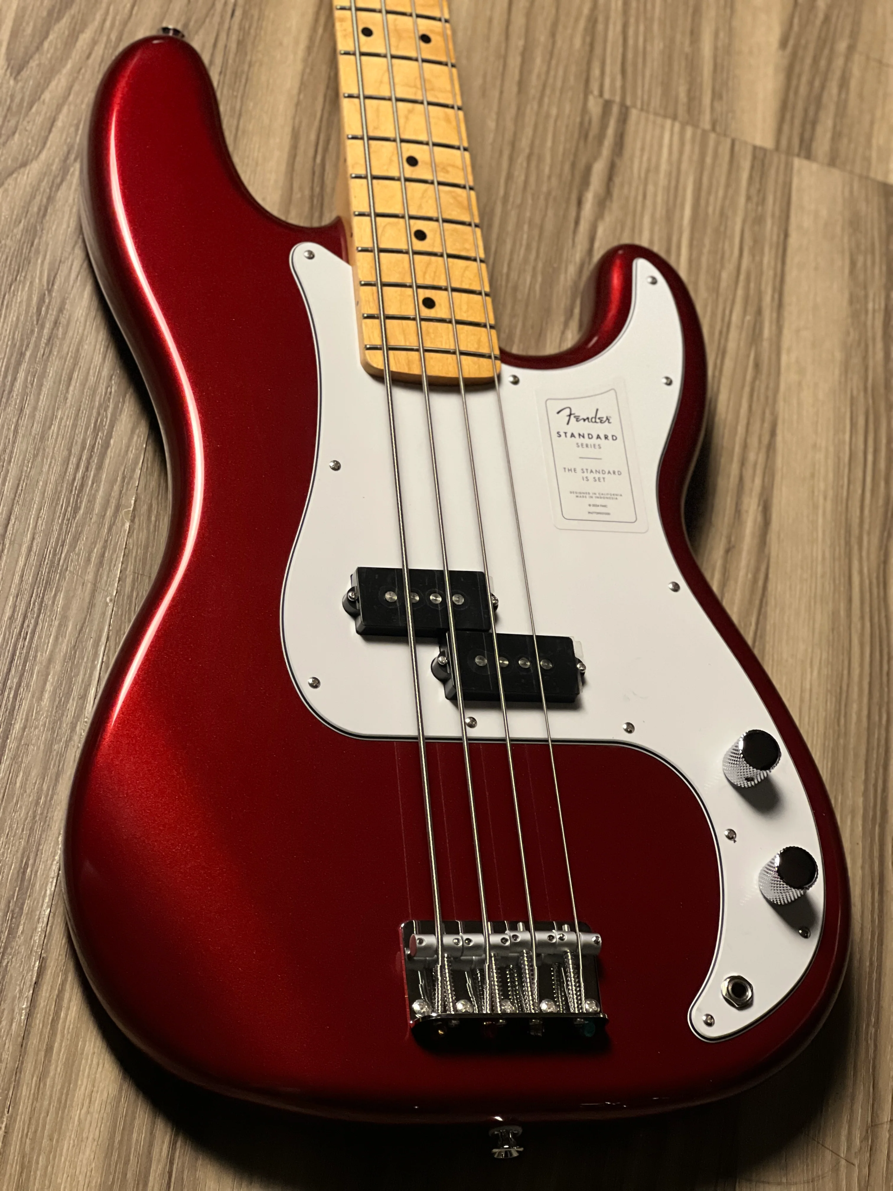 Fender Standard Precision Bass with Maple FB in Candy Cola - Image 4