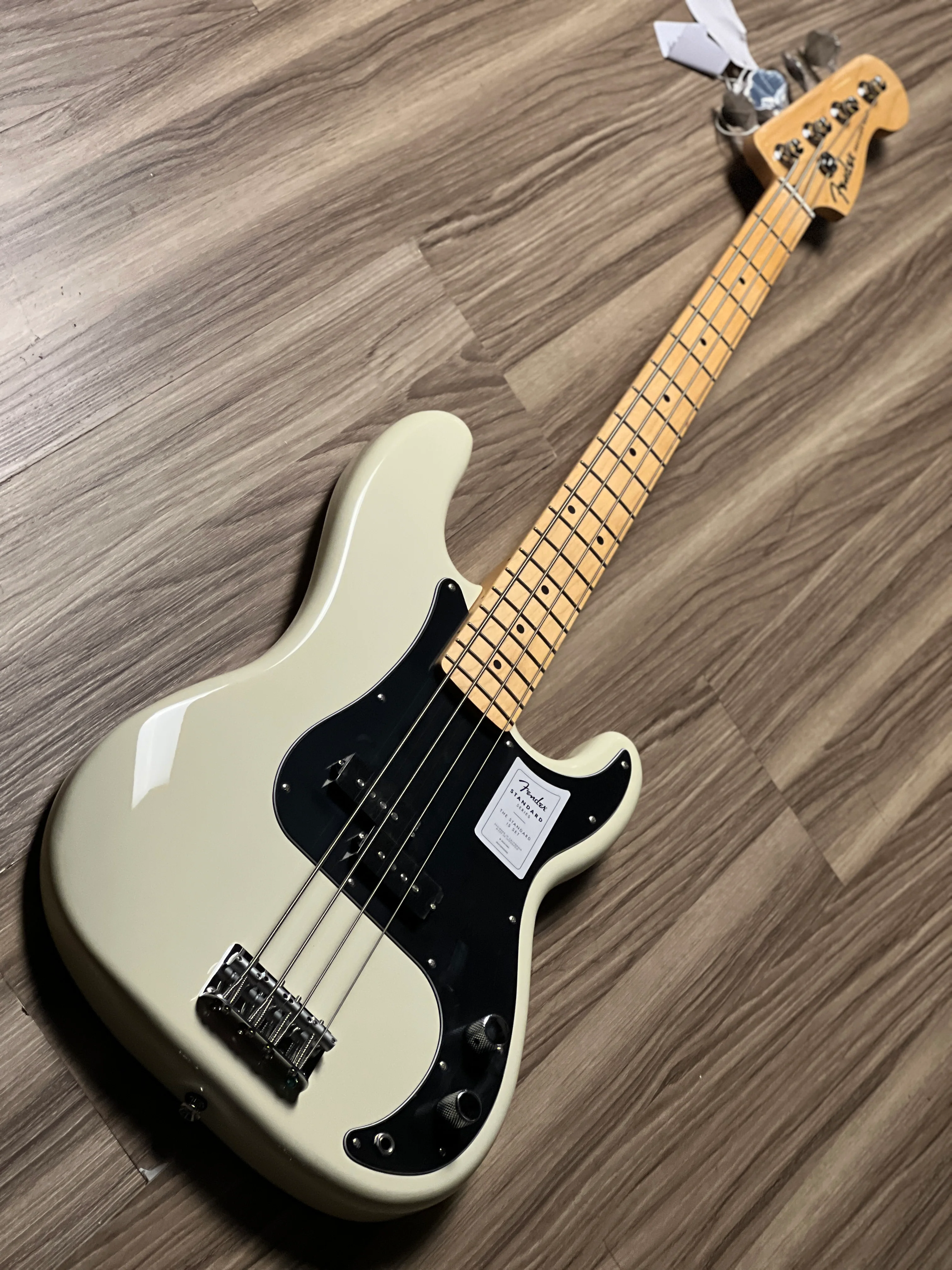 Fender Standard Precision Bass With Maple FB in Olympic White - Image 3