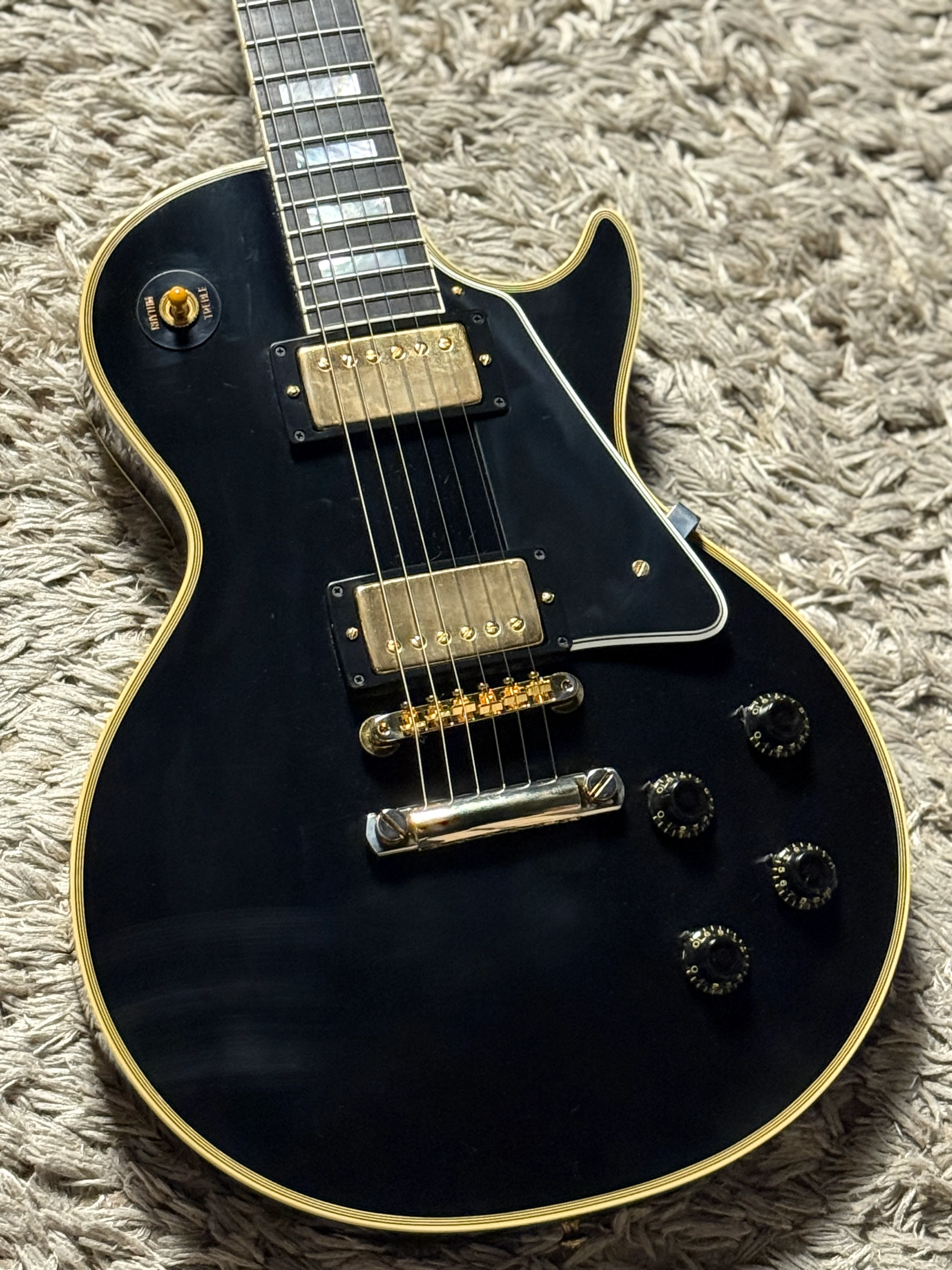 Gibson 1957 Les Paul Custom Reissue VOS - Ebony 2-Pickup 741155 - Image 16