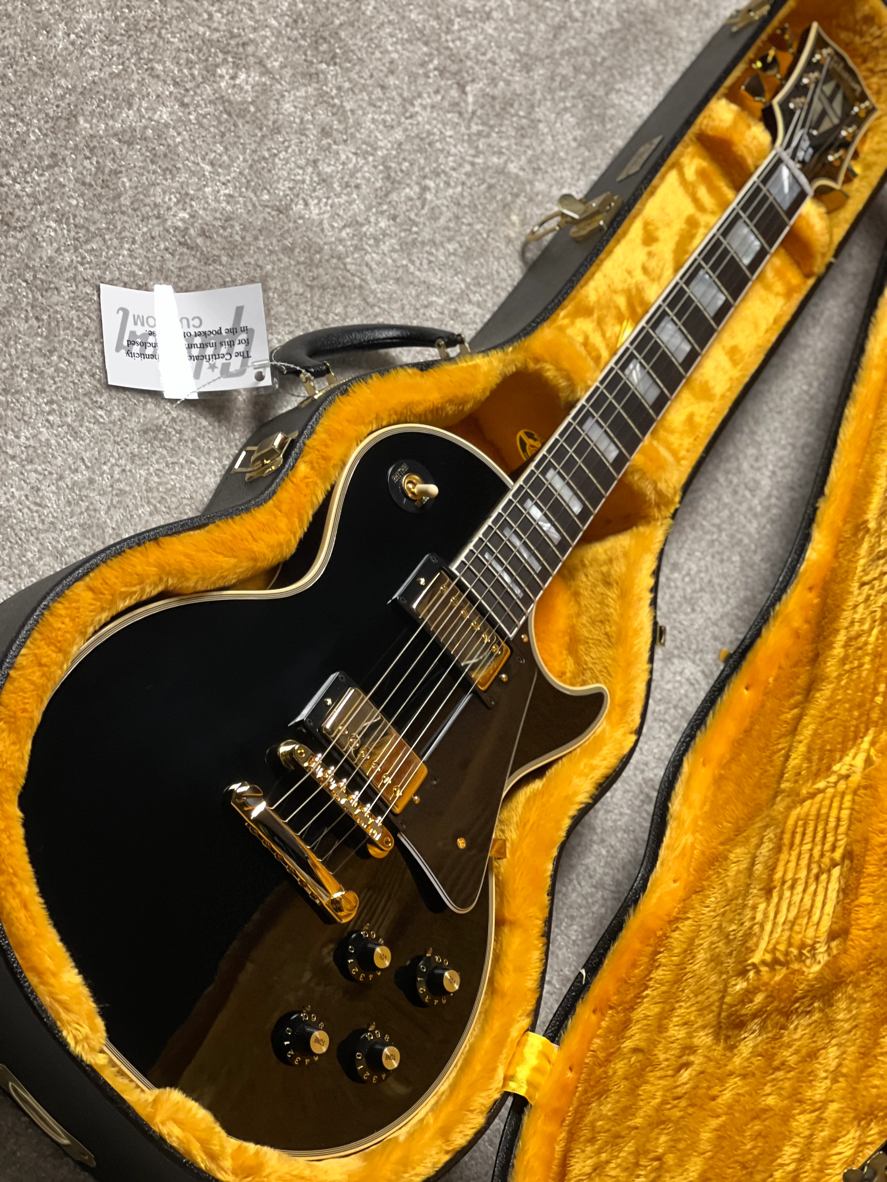 Gibson 1968 Les Paul Custom Reissue Gloss in Ebony w/Case 503938 - Image 2