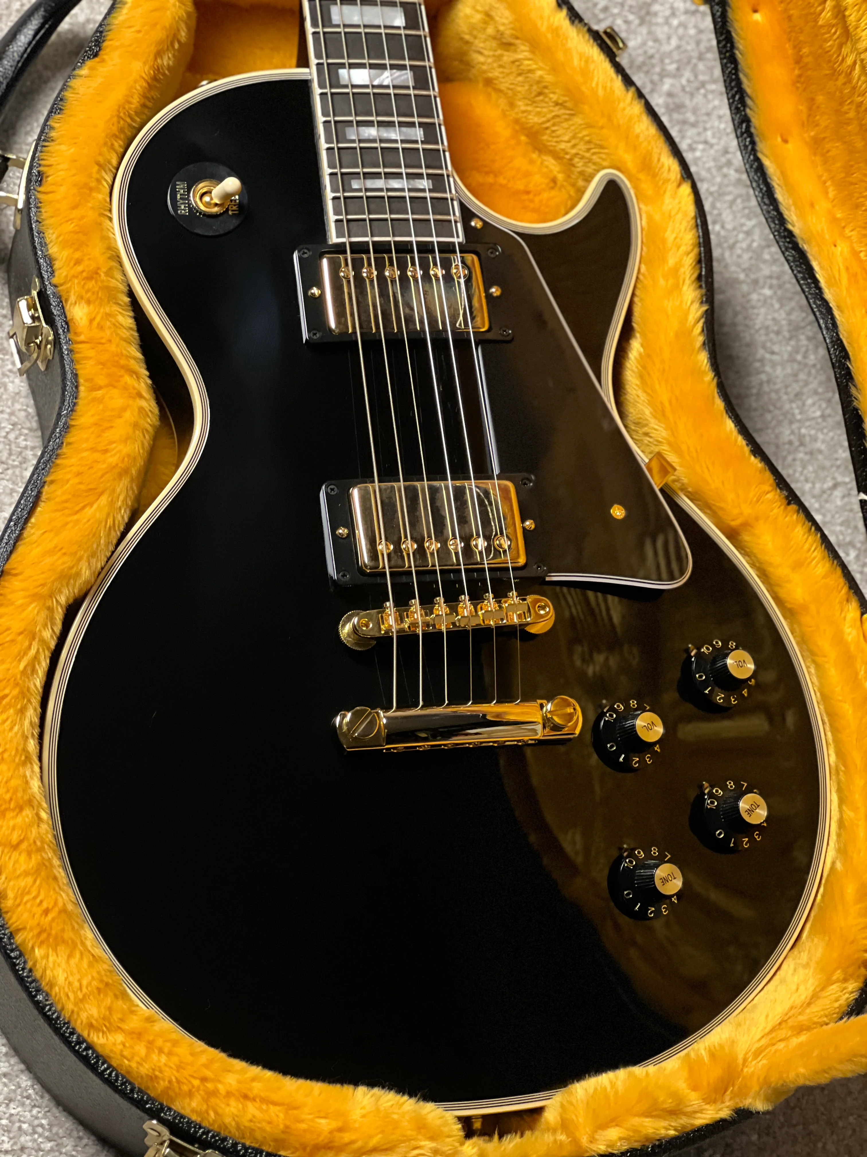 Gibson 1968 Les Paul Custom Reissue Gloss in Ebony w/Case 503938 - Image 3