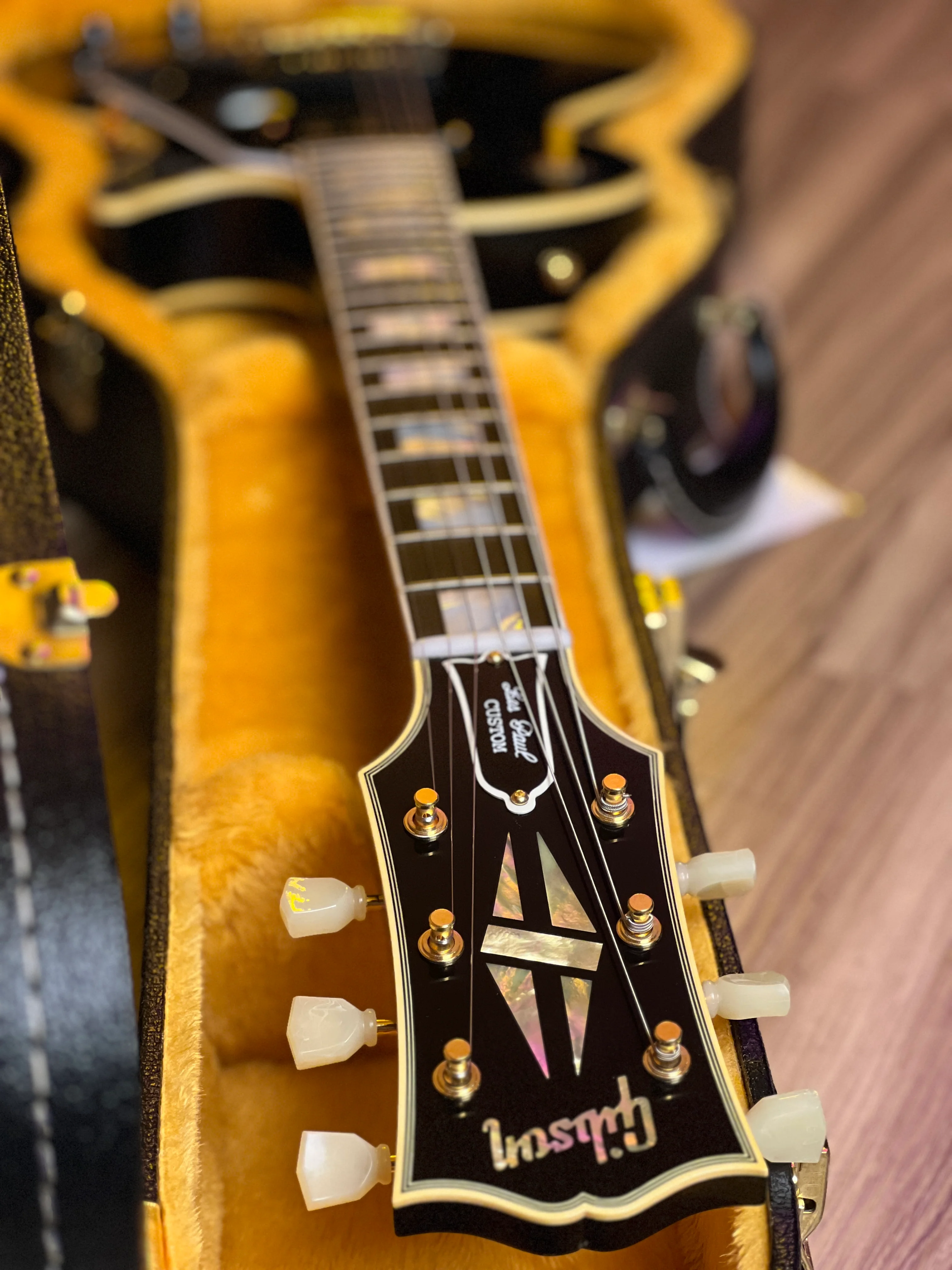 Gibson Custom 1954 Les Paul Custom Staple Pickup Reissue VOS in Ebony 44233 - Image 9