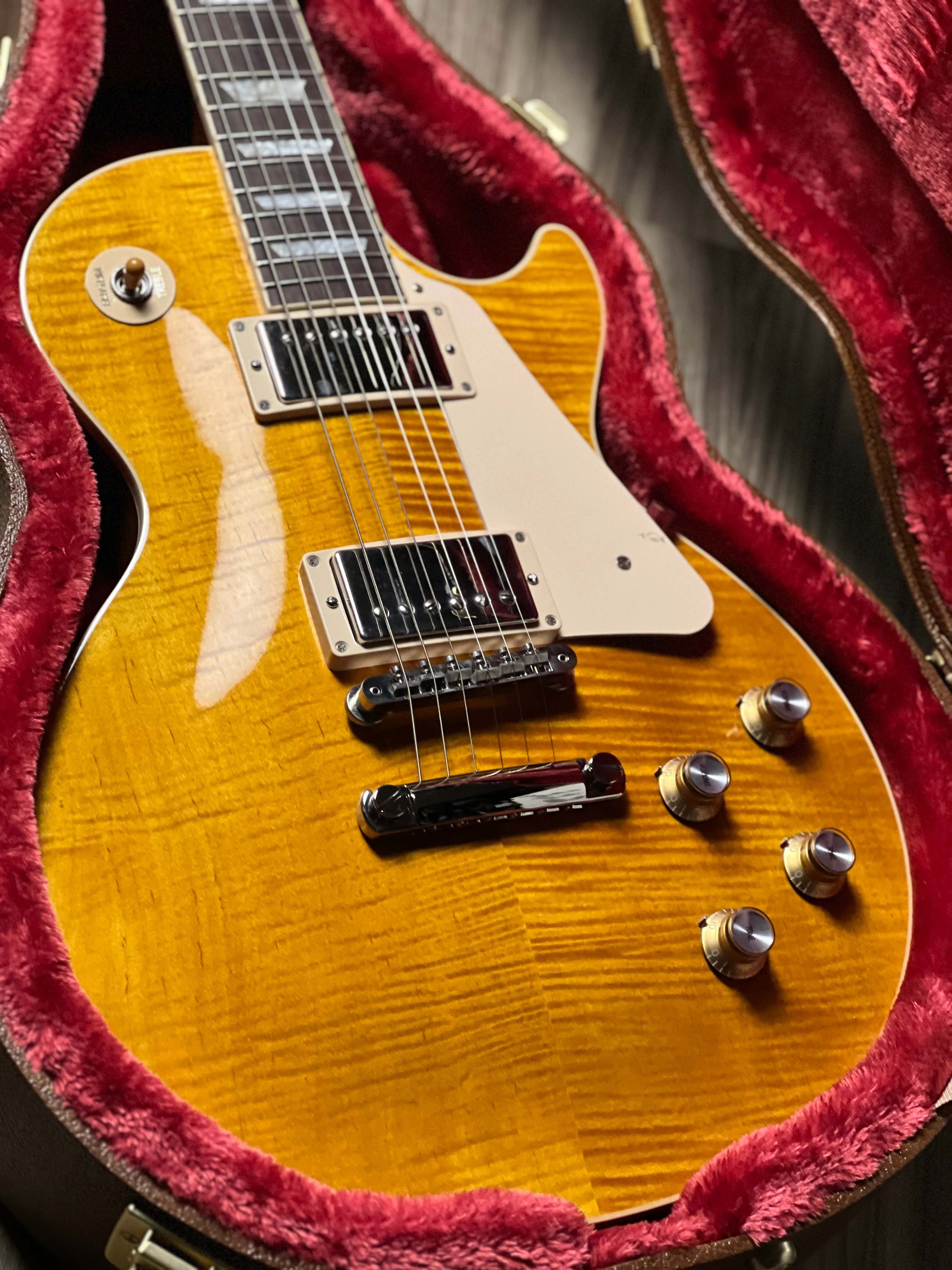 Gibson LP Standard 60s Figured Top in Honey Amber w/Case 216530269 - Image 3