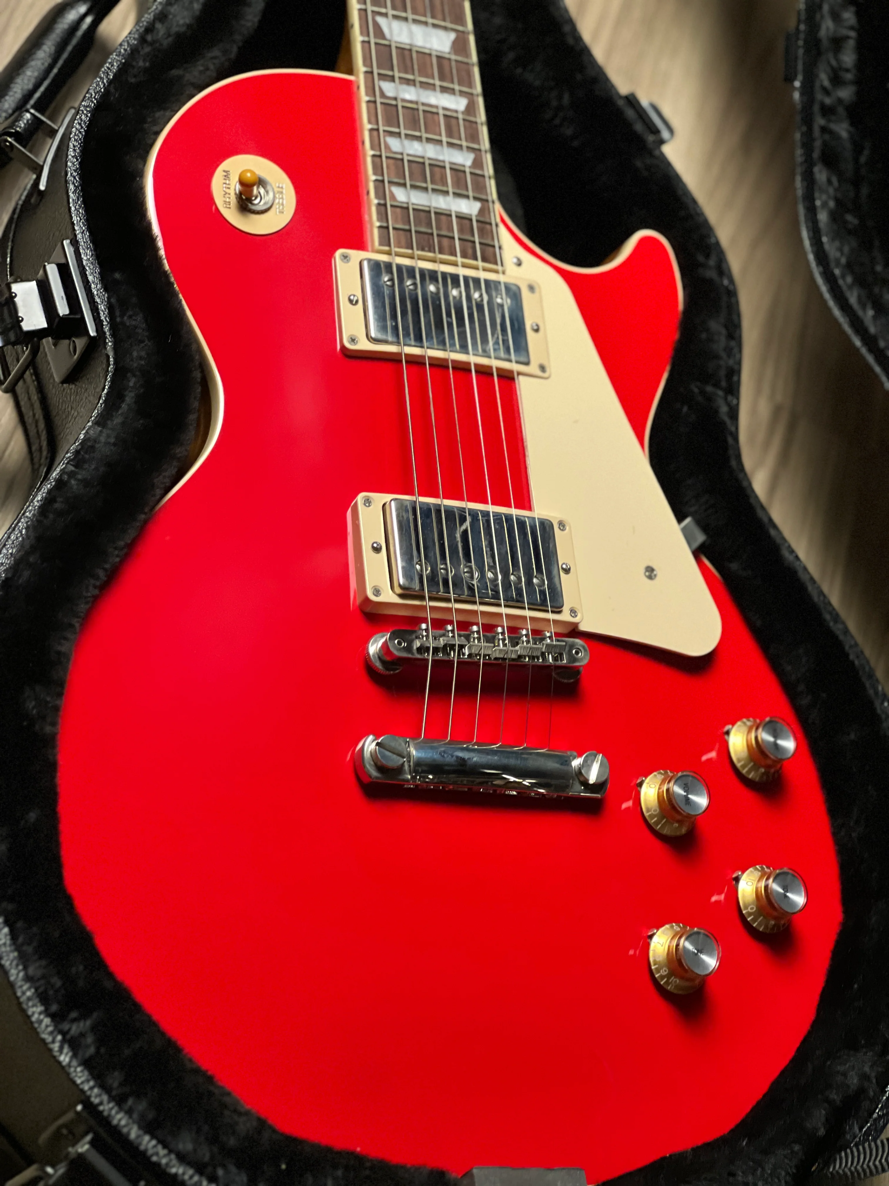 Gibson LP Standard 60s with Plain Top in Cardinal Red w/Gigbag - Image 5
