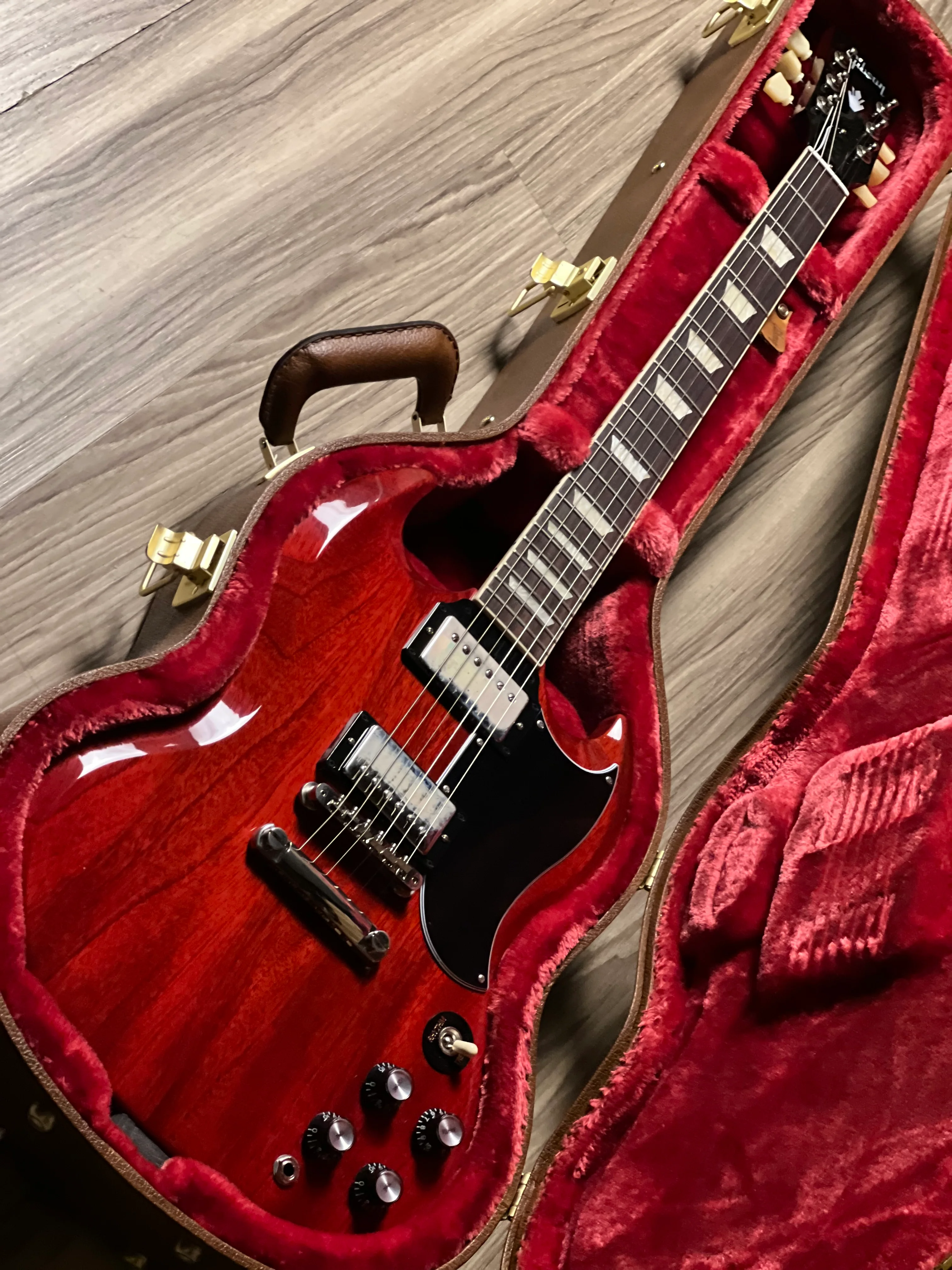 Gibson Original Collection SG Standard `61 Stop Bar in Vintage Cherry 210550170 - Image 2