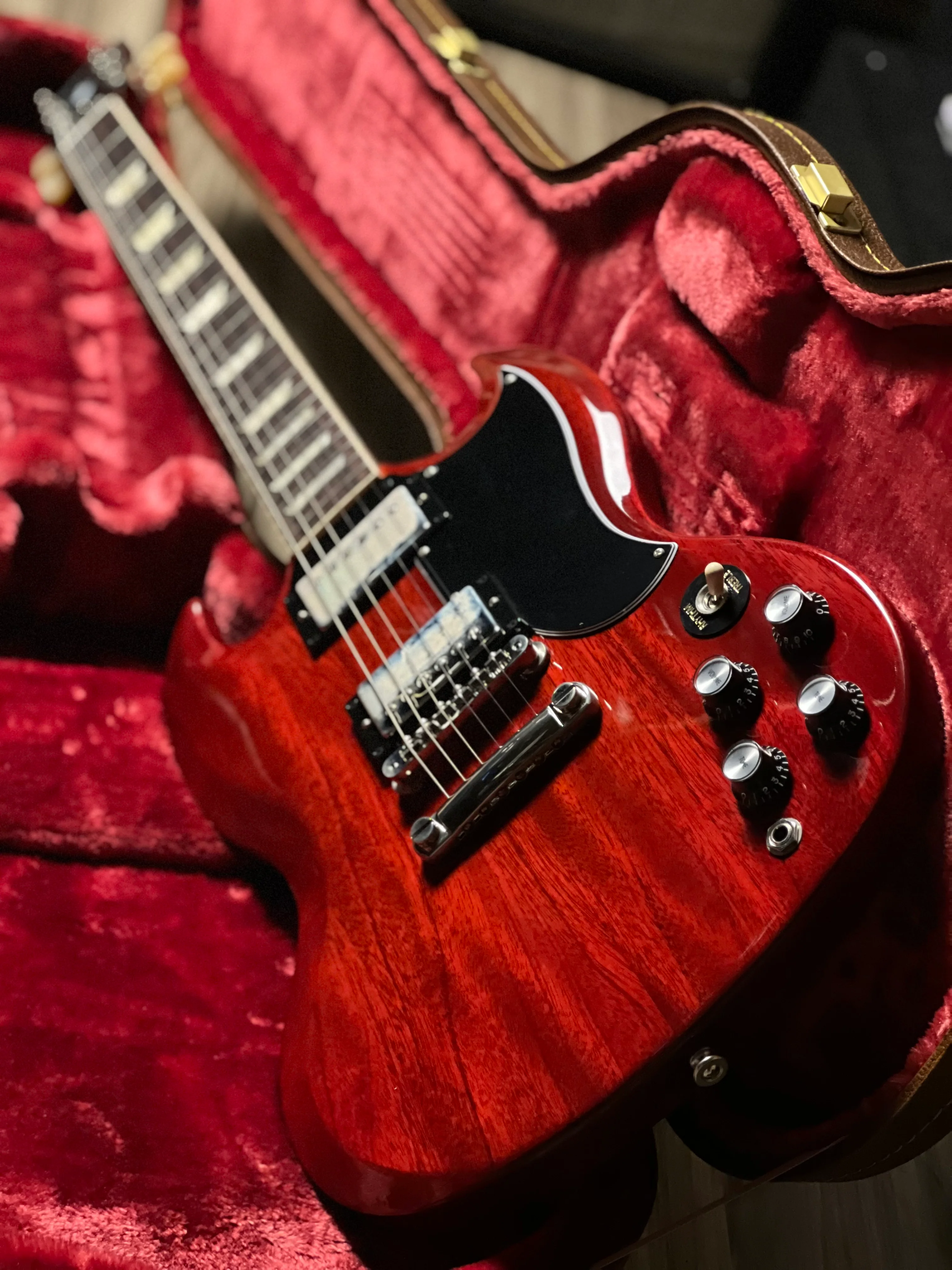 Gibson Original Collection SG Standard `61 Stop Bar in Vintage Cherry 210550170 - Image 4