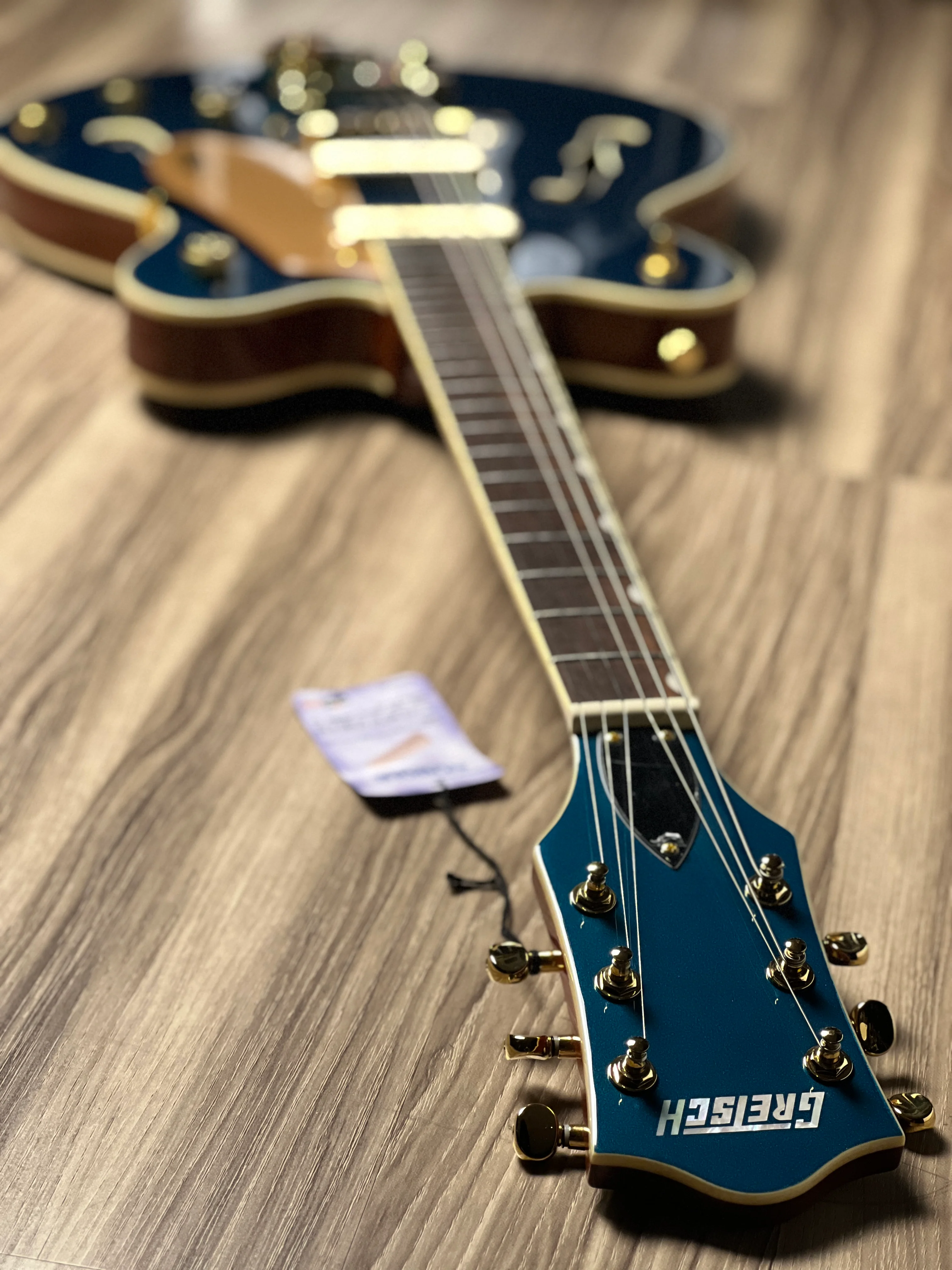 Gretsch Electromatic Pristine LTD Center Block Double-Cut Electric Guitar w/Bigsby In Petrol - Image 6