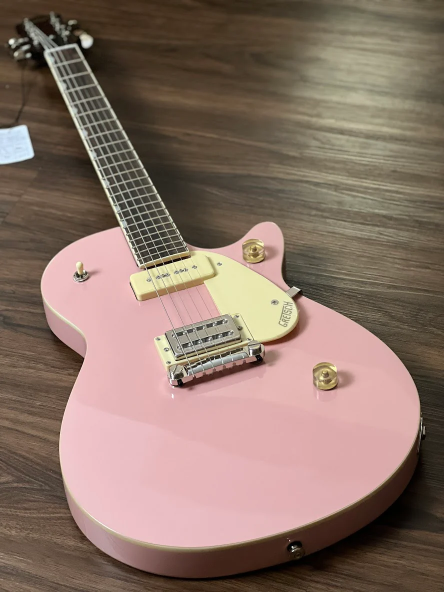 Gretsch G2215-P90 Streamliner Junior Jet Club with Laurel FB in Shell Pink - Image 3