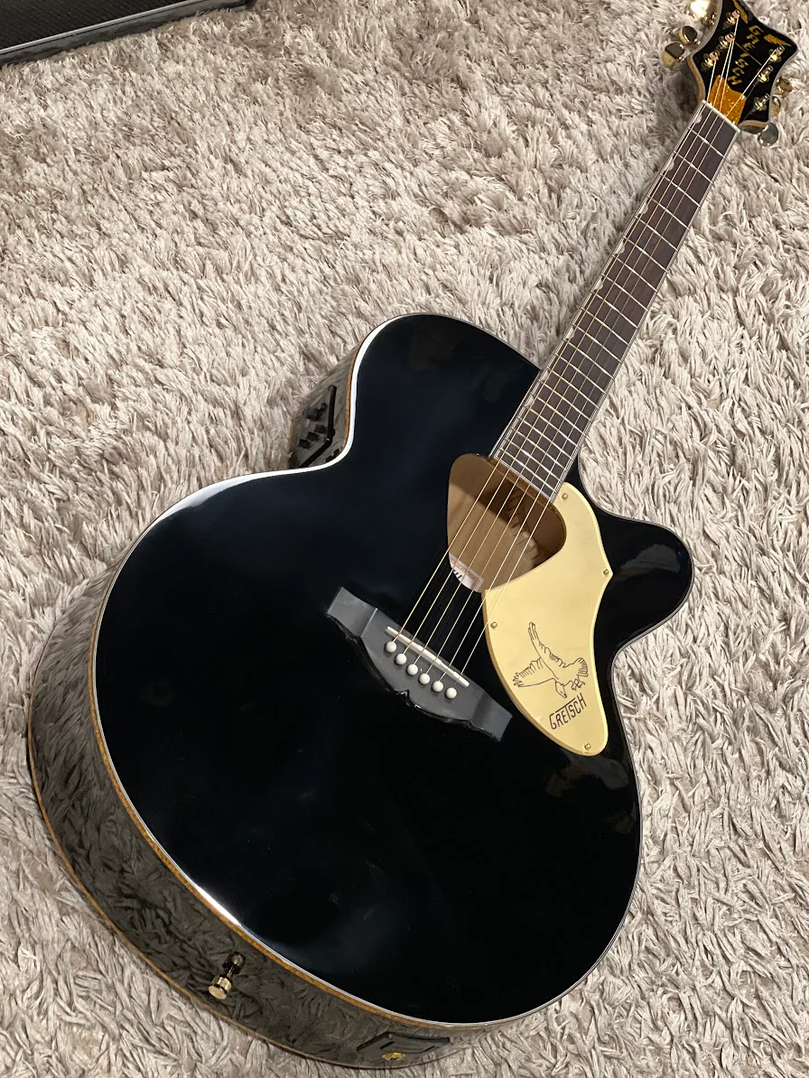 Gretsch G5022CBFE Rancher Falcon Jumbo in Black - Image 2