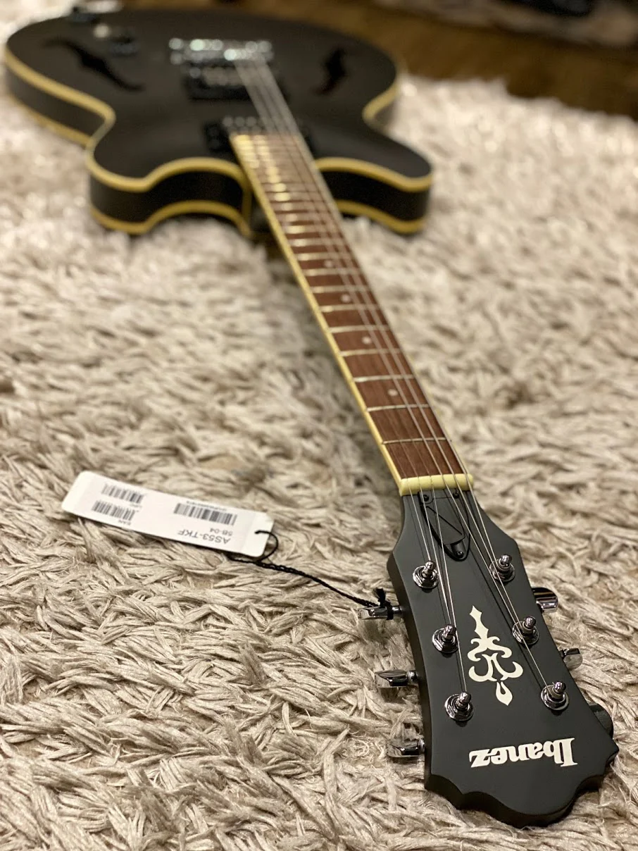 Ibanez Artcore AS53 in Transparent Black Flat - Image 4