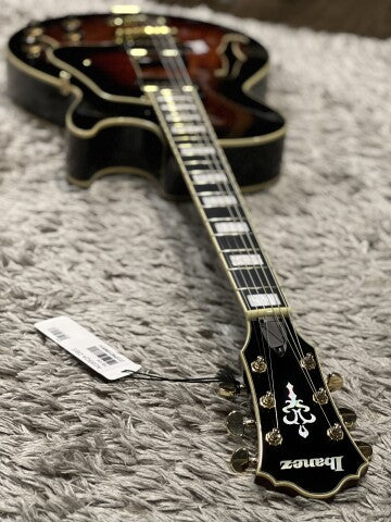 Ibanez Artcore Expressionist AG95QA - Dark Brown Sunburst - Image 5