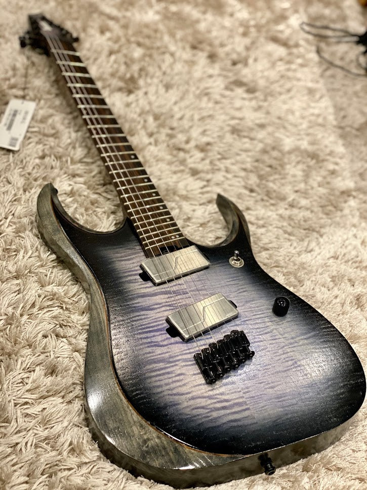Ibanez Axion Label RGD61ALMS-CLL Guitar In Cerulean Blue Burst