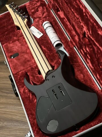 Ibanez J Custom RG8527 w/Case in Black Rutile - Image 3