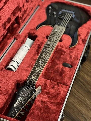 Ibanez J Custom RG8527 w/Case in Black Rutile - Image 4