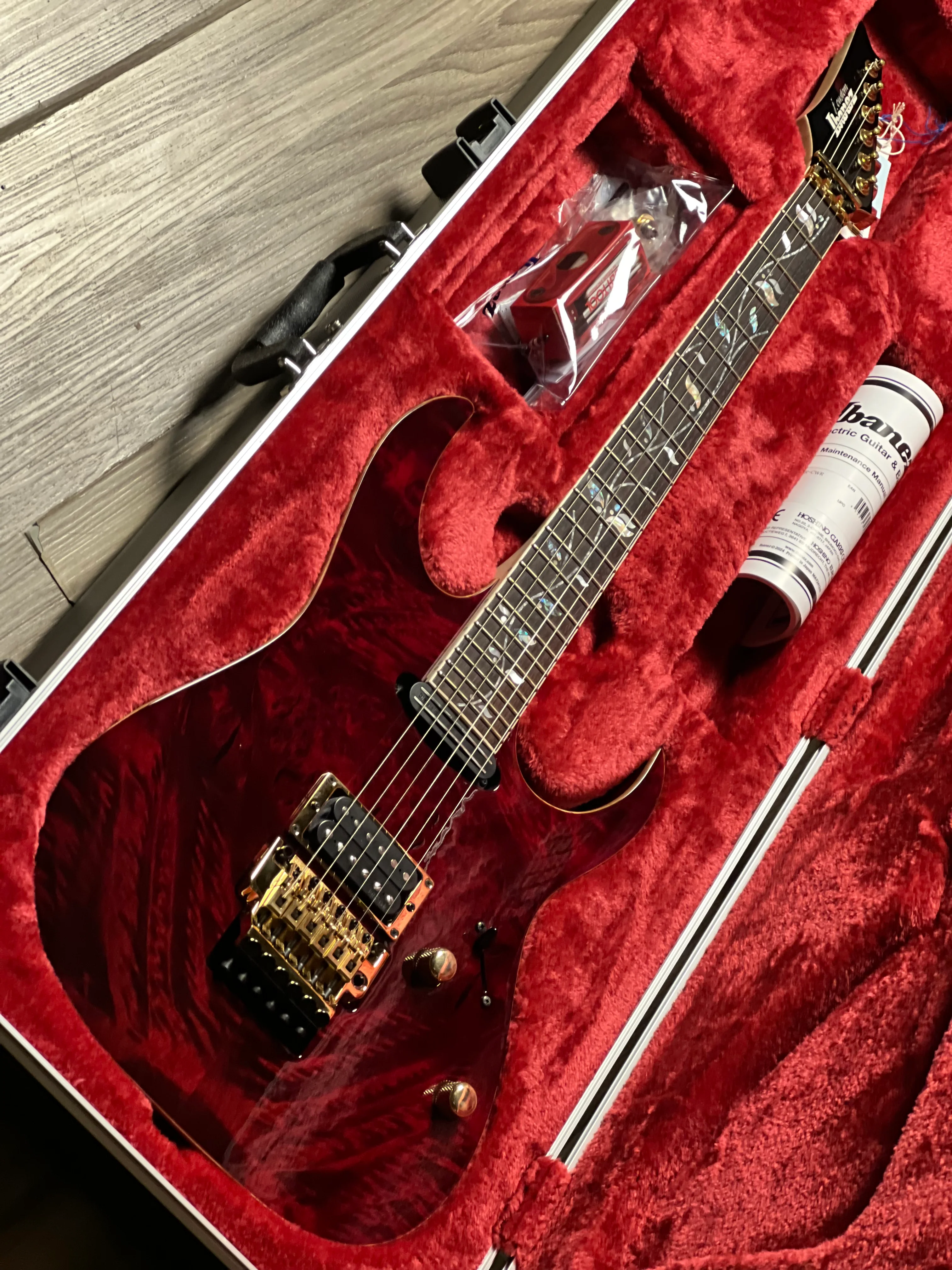 Ibanez J Custom RG8565R-CWR in Charmant Wine Red with Case F2521228 - Image 3