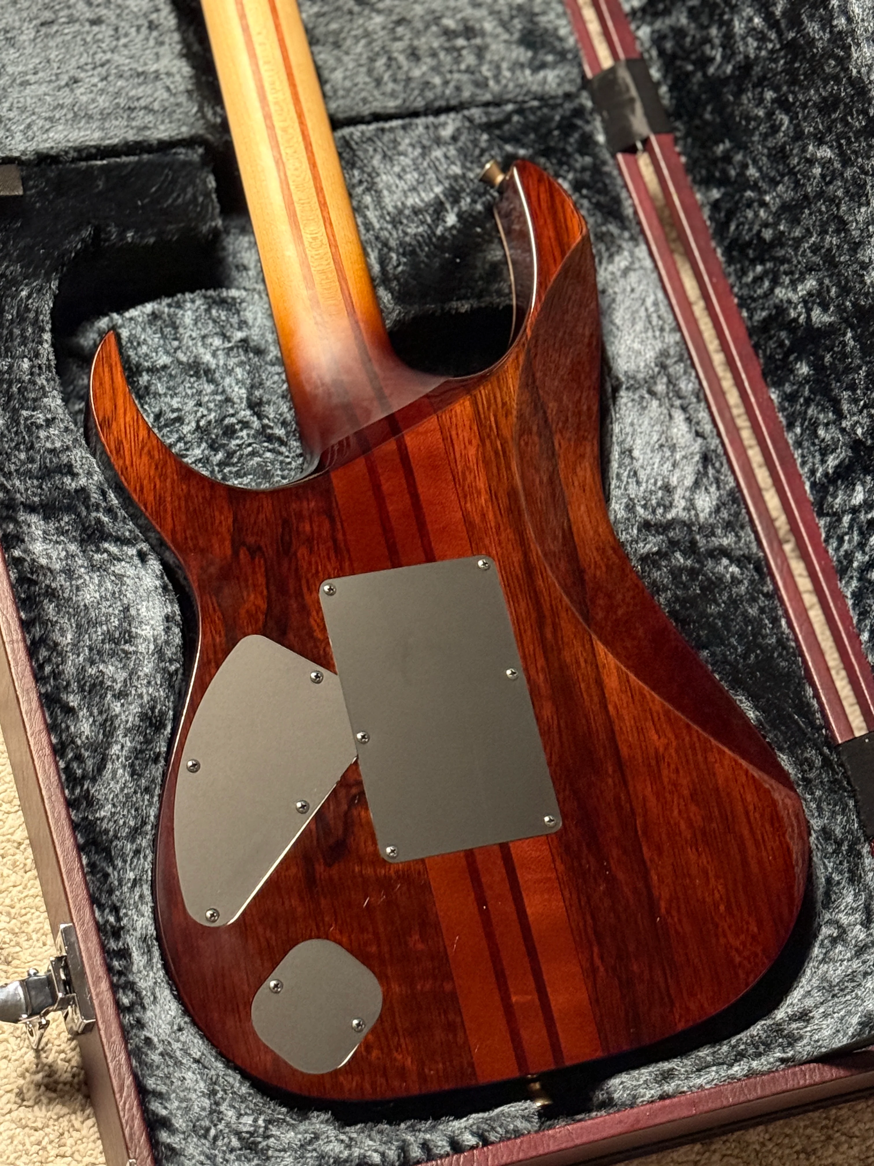 Ibanez Japan Custom Shop Visions IV1RG with Ebony FB in Amber I25306 - Image 10