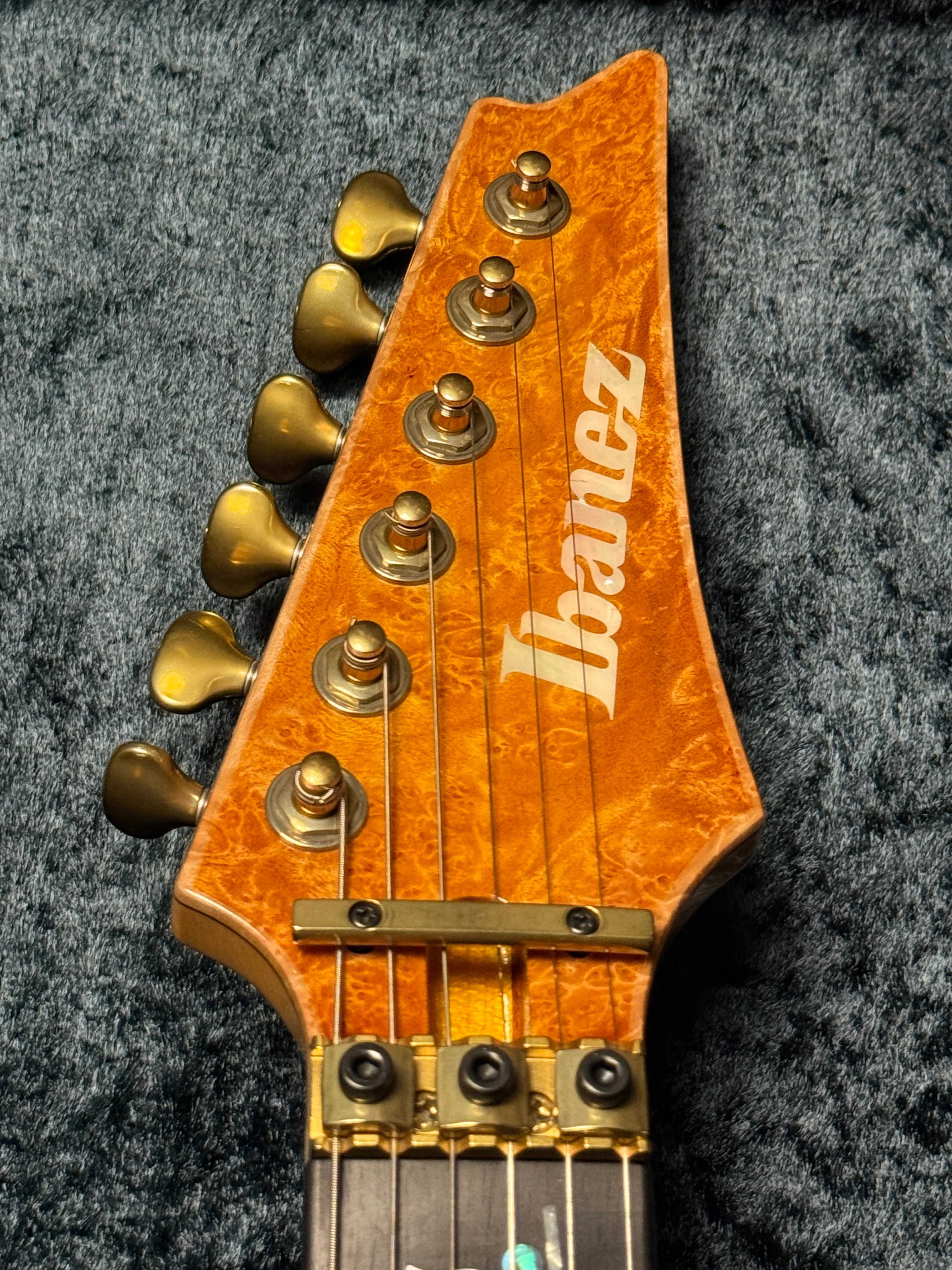 Ibanez Japan Custom Shop Visions IV1RG with Ebony FB in Amber I25306 - Image 6