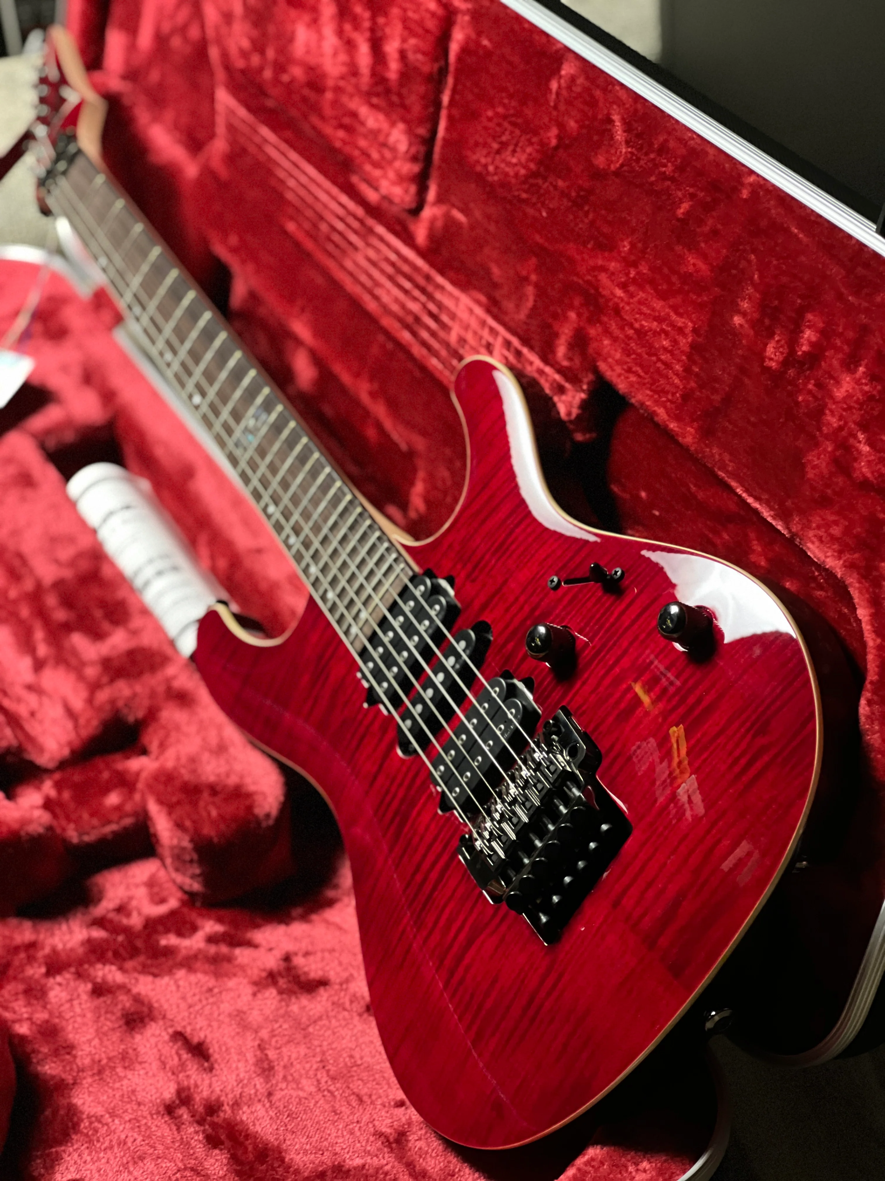 Ibanez KIKO100 In TRR (Transparent Ruby Red) F2418220 - Image 4