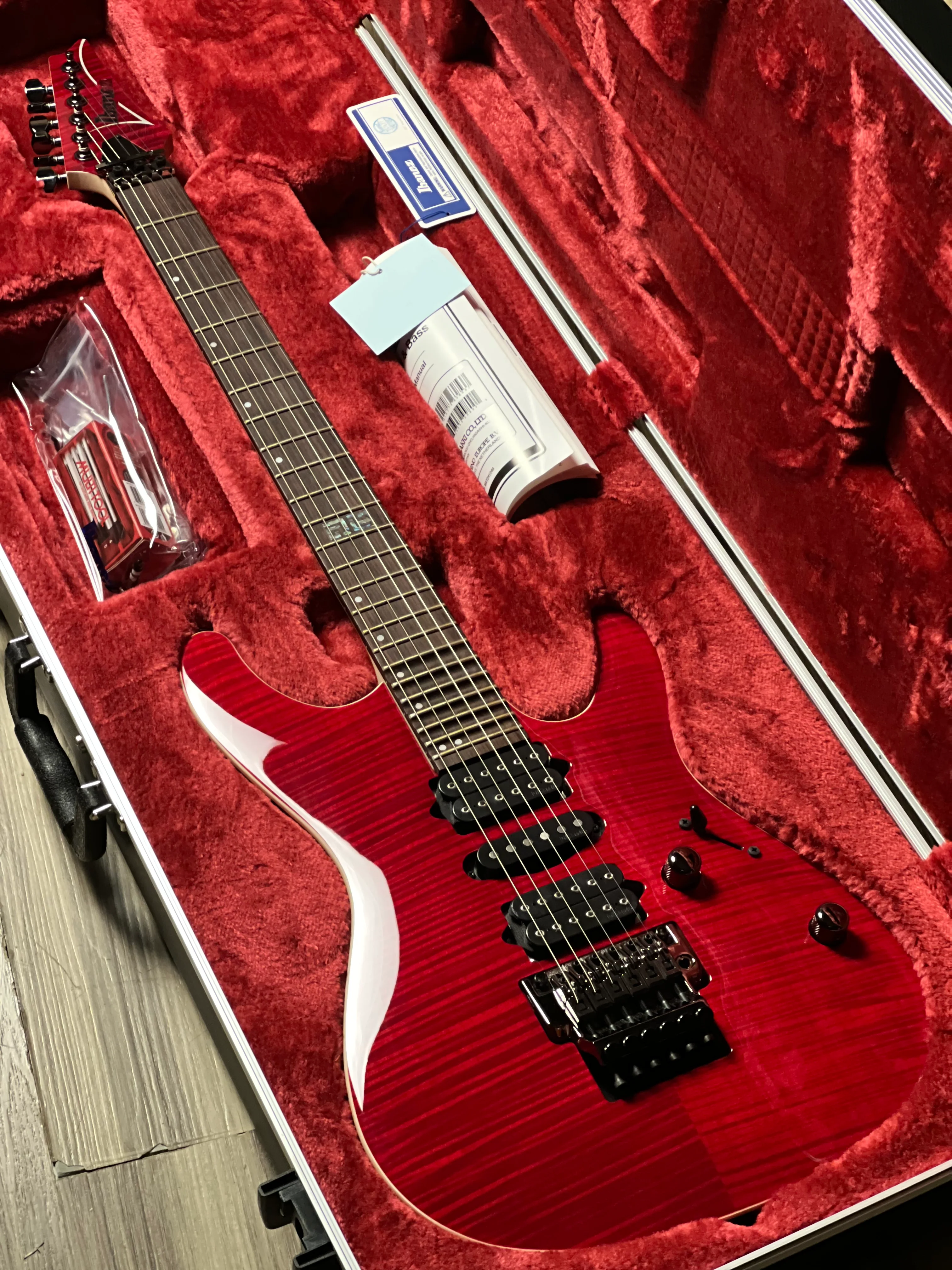 Ibanez KIKO100 Kiko Loureiro Signature in Transparent Ruby Red F2600386 - Image 2