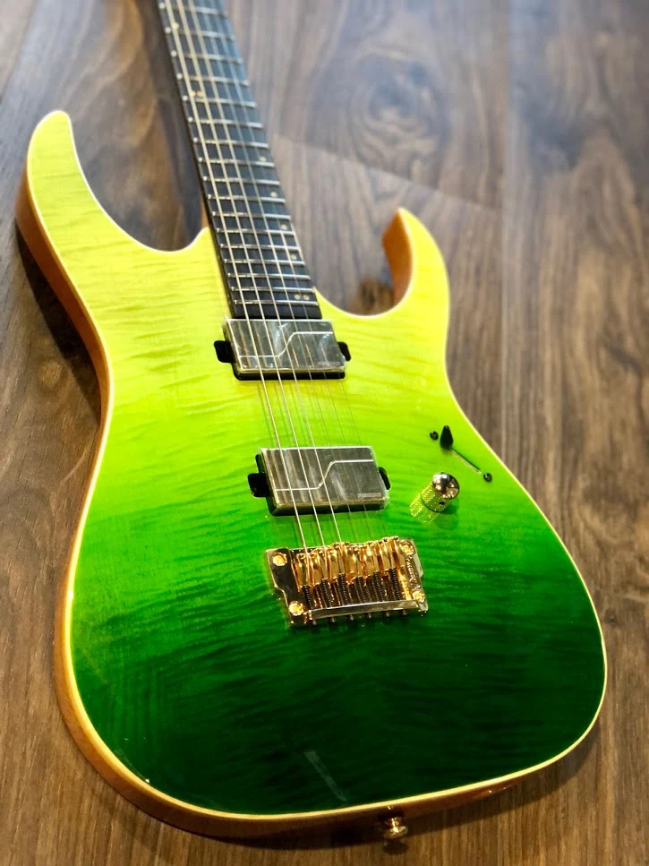 Ibanez LHM1 Luke Hoskin Signature in Transparent Green Gradation - Image 8