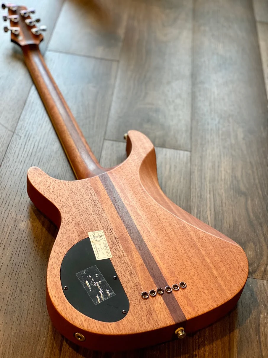 Ibanez MMM1 Mike Mushok Signature Baritone in Natural Oil Mahogany - Image 3