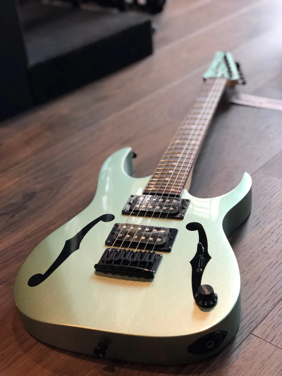 Ibanez PGMM-21 MGN Mikro Paul Gilbert Signature in Metallic Light Green - Image 2