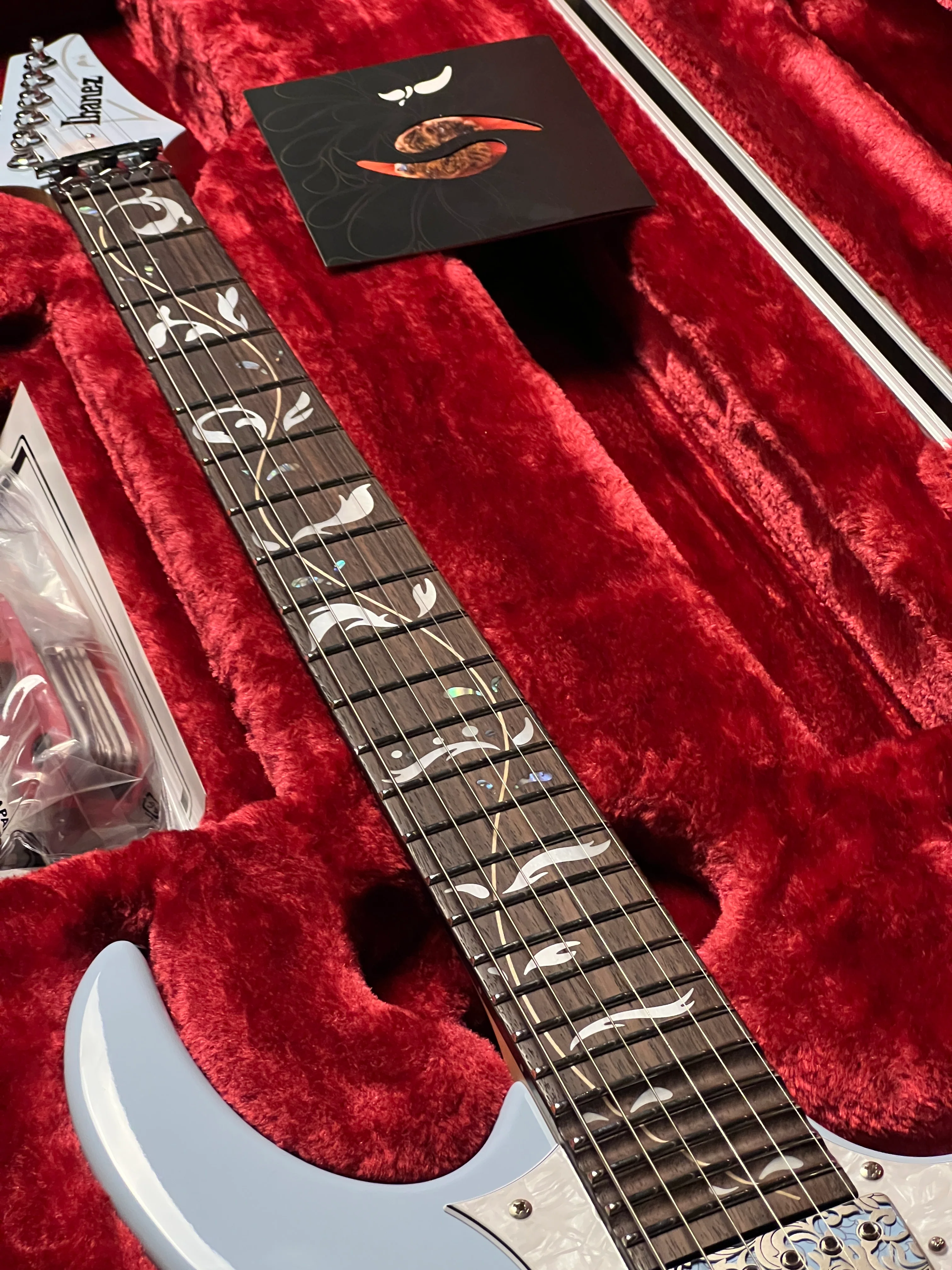Ibanez PIA3761C Steve Vai Signature in Blue Powder with Case F2413550 - Image 5