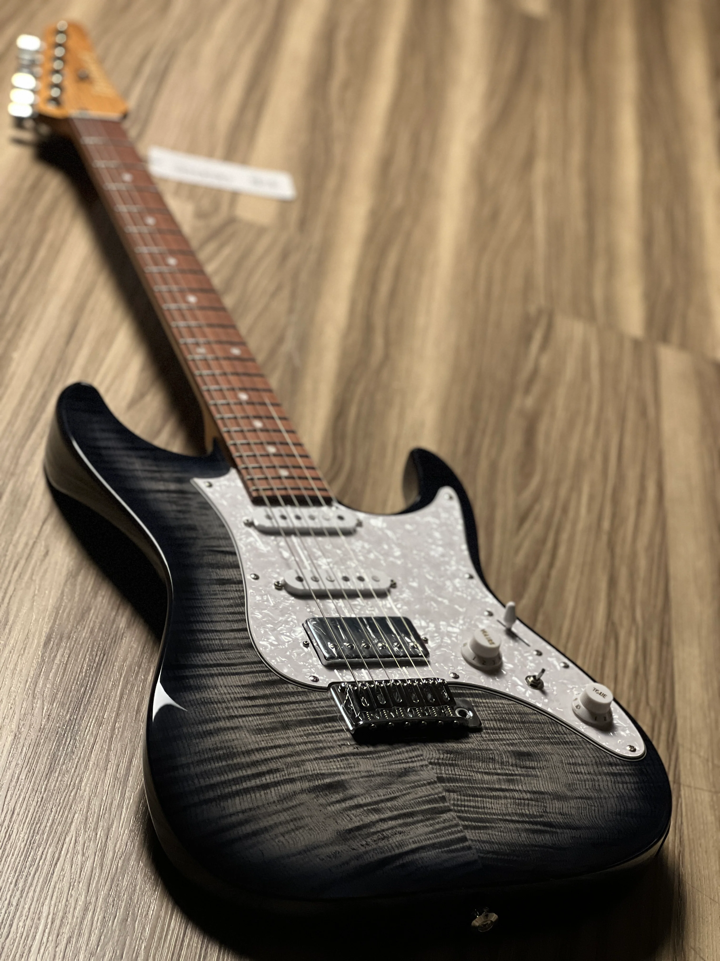Ibanez AZ22S1F TKS in Transparent Black Sunburst