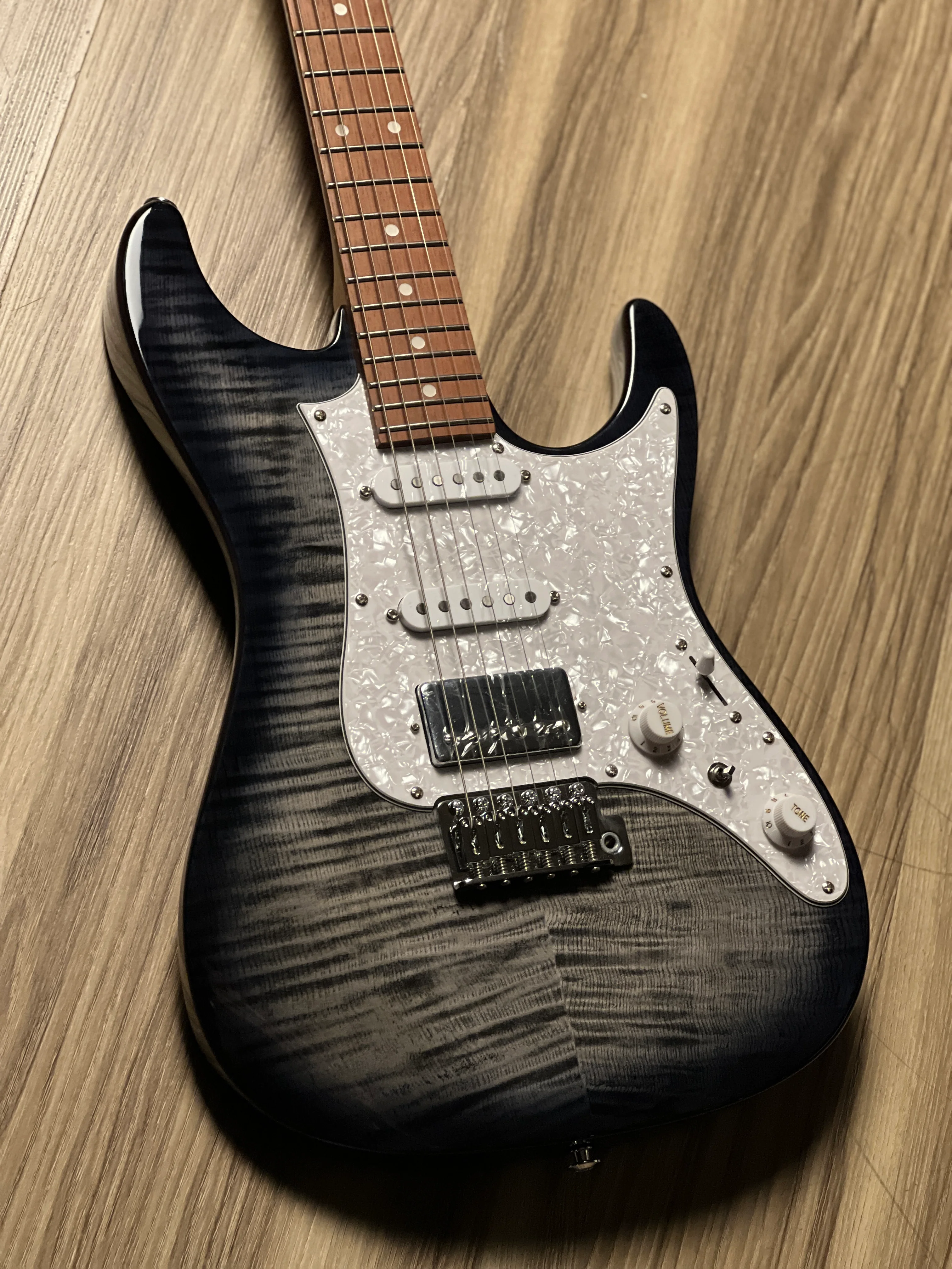 Ibanez AZ22S1F TKS in Transparent Black Sunburst - Image 4