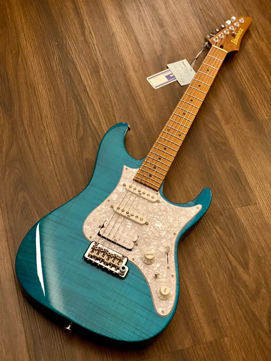Ibanez Prestige AZ2204F - Transparent Aqua Burst - Image 6