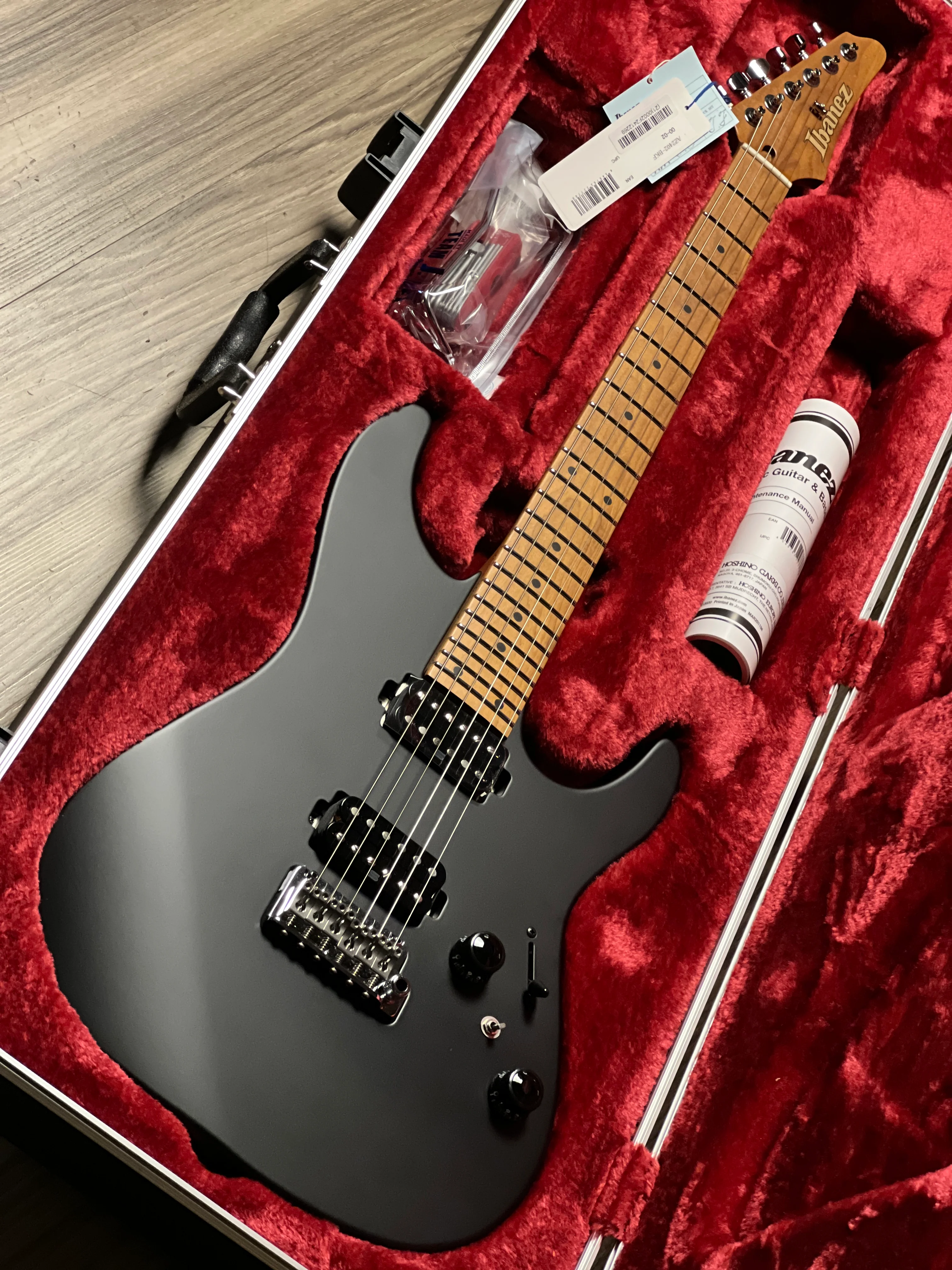 Ibanez Prestige AZ2402-BKF in Black Flat F2412269 - Image 2