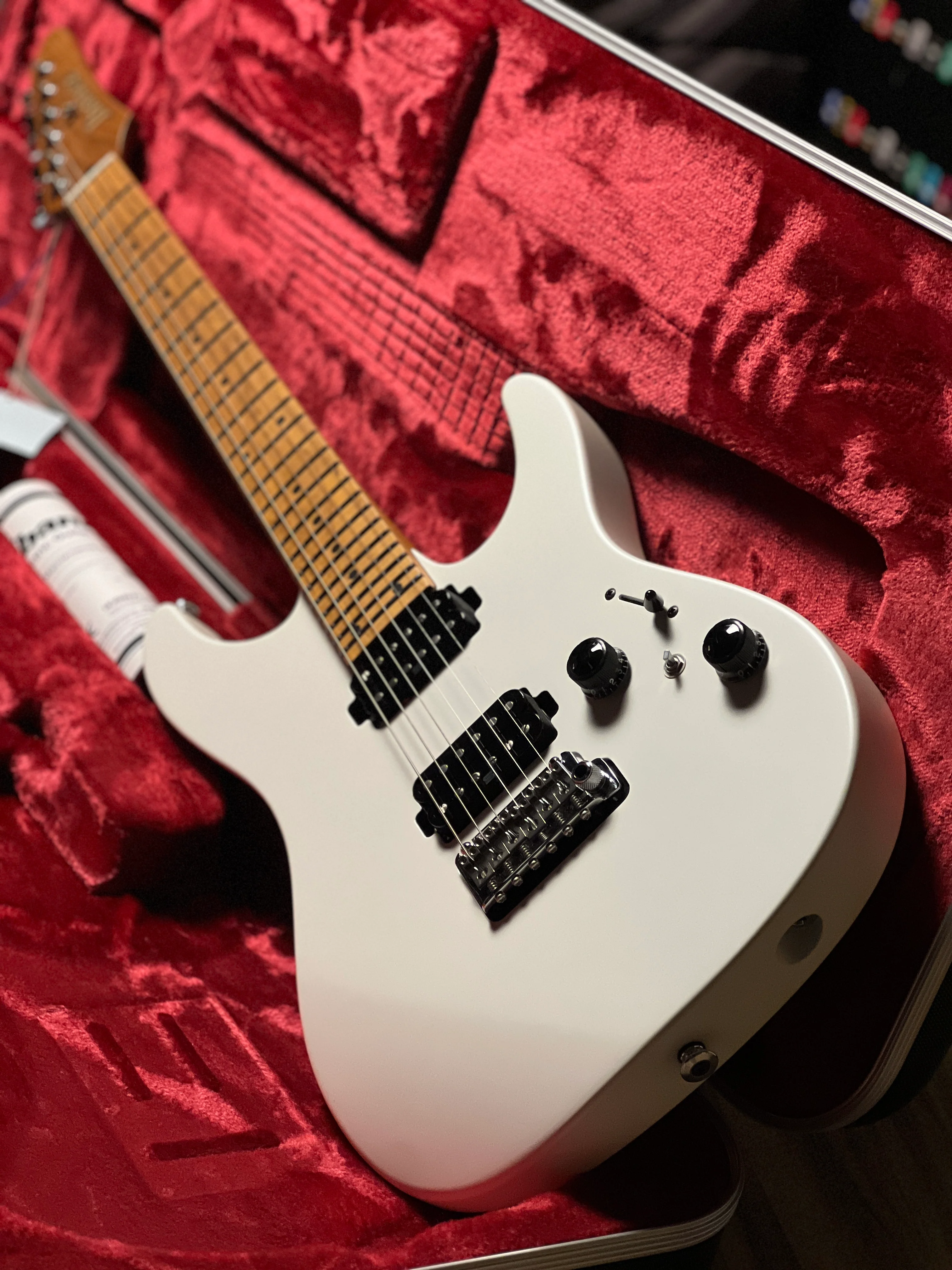 Ibanez Prestige AZ2402-PWF w/Case in Pearl White Flat F2410244 - Image 4