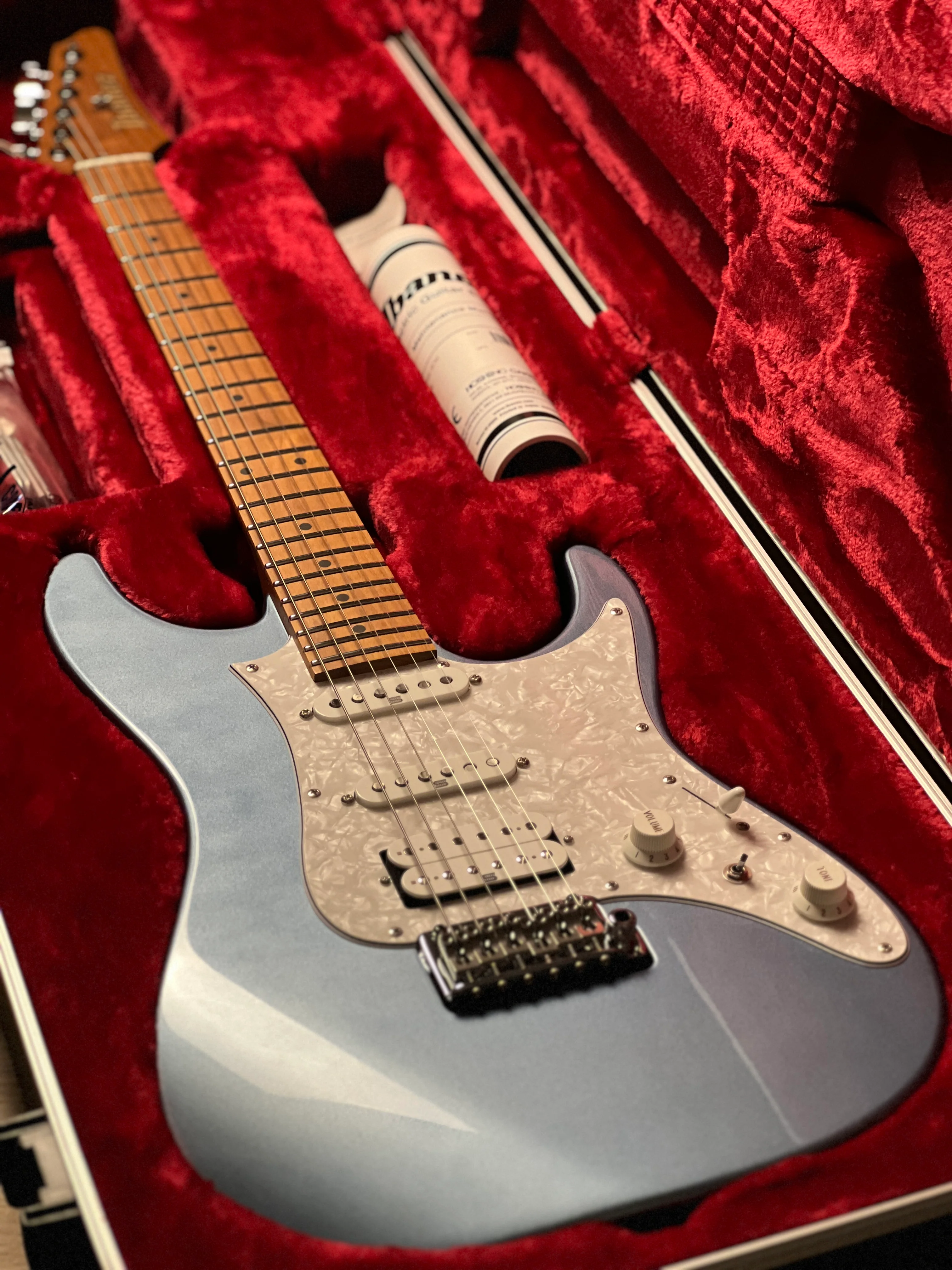 Ibanez Prestige Japan AZ2204-IBM in Ice Blue Metallic F2415012 - Image 3
