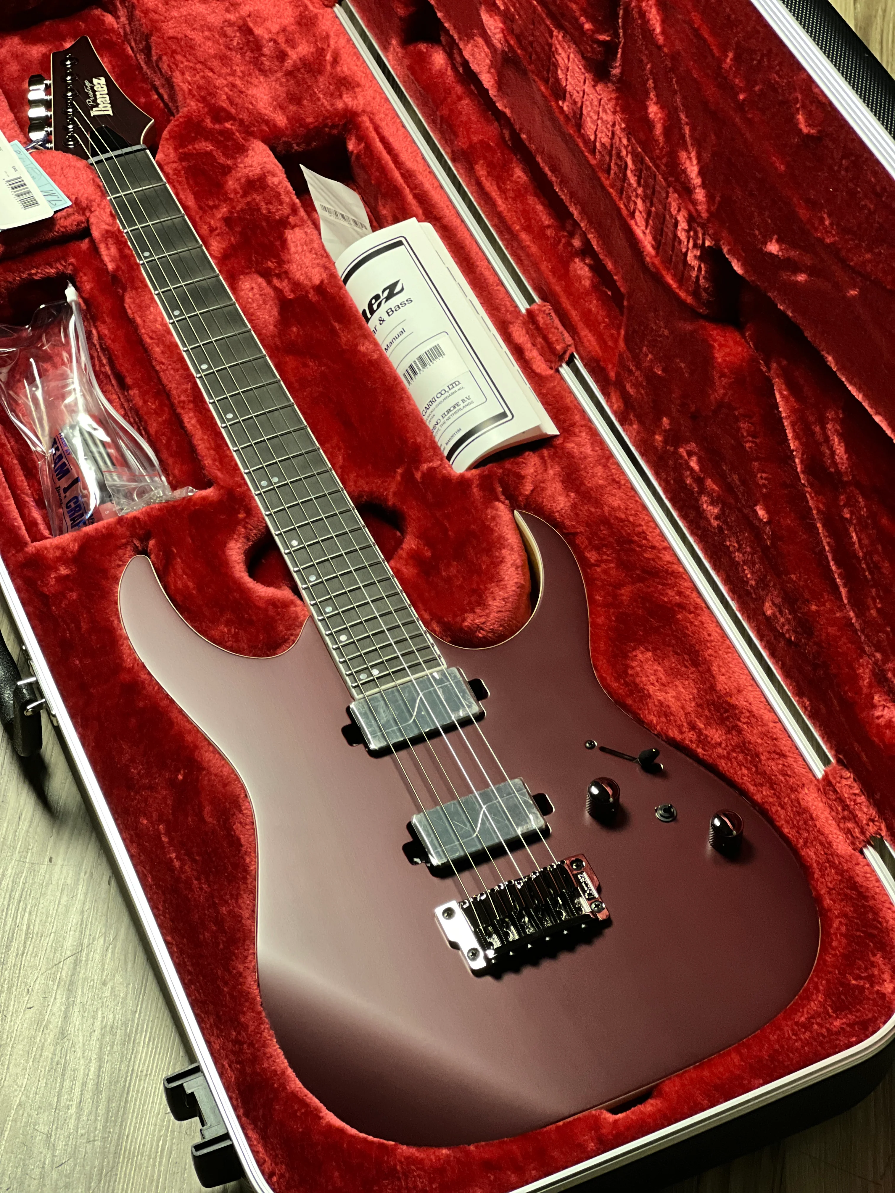 Ibanez Prestige RG5121-BCF in Burgundy Metallic Flat with Case F2418689 - Image 2
