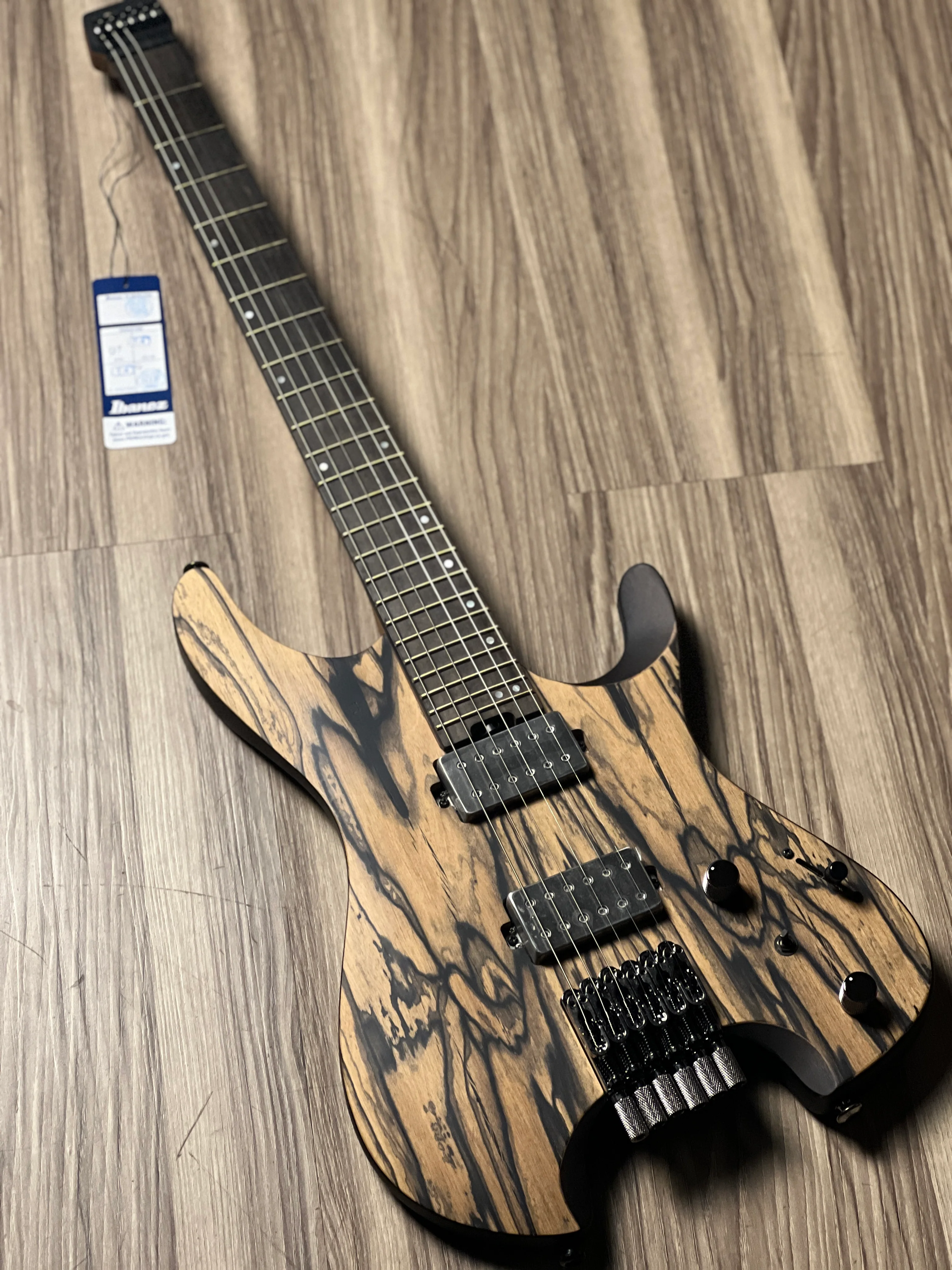Ibanez Q52PE-NTF Pale Moon Ebony Headless with Bag in Natural Flat - Image 2