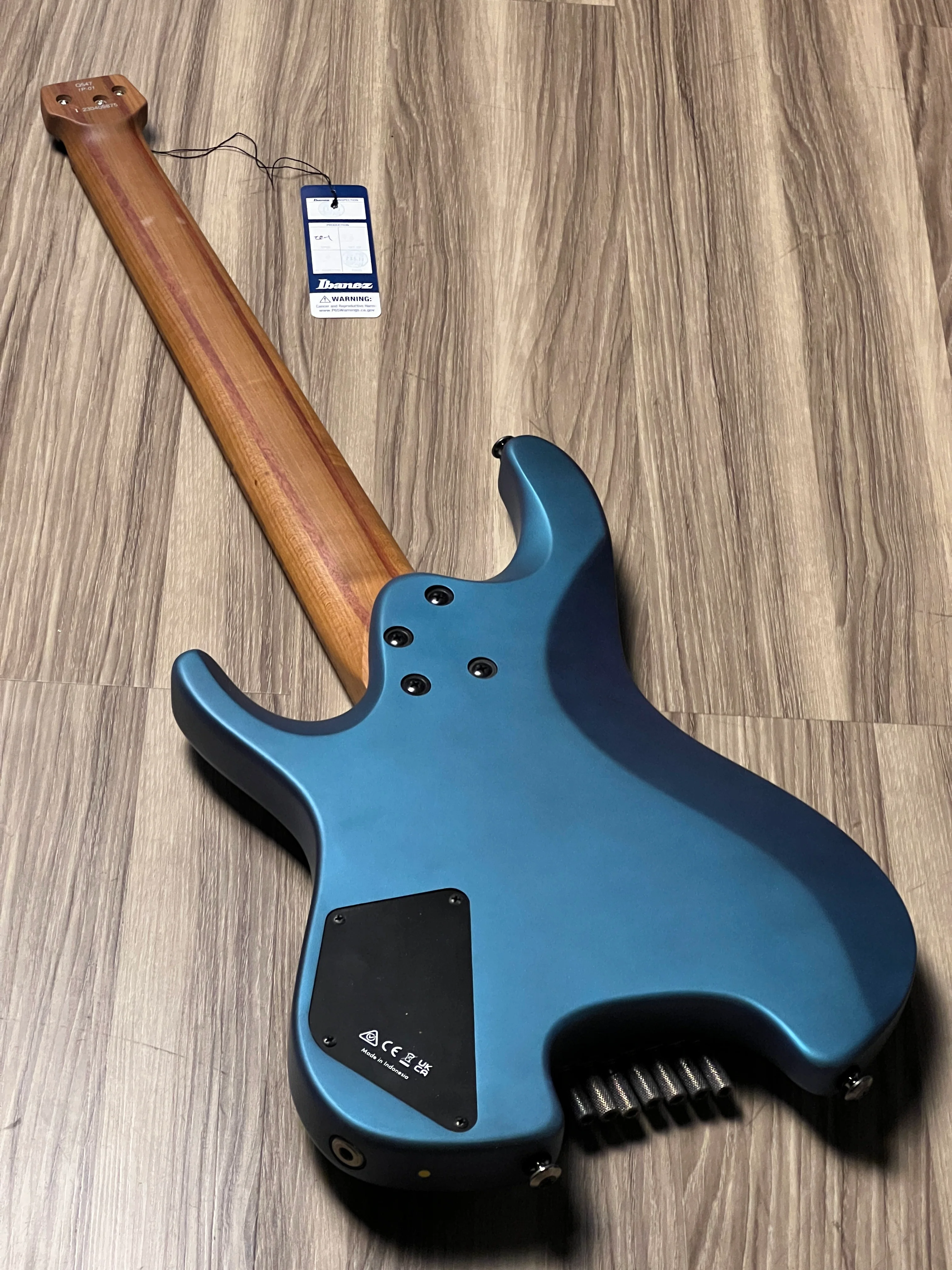 Ibanez Q547-BMM Headless wih Bag in Blue Chameleon Metallic Matte - Image 5