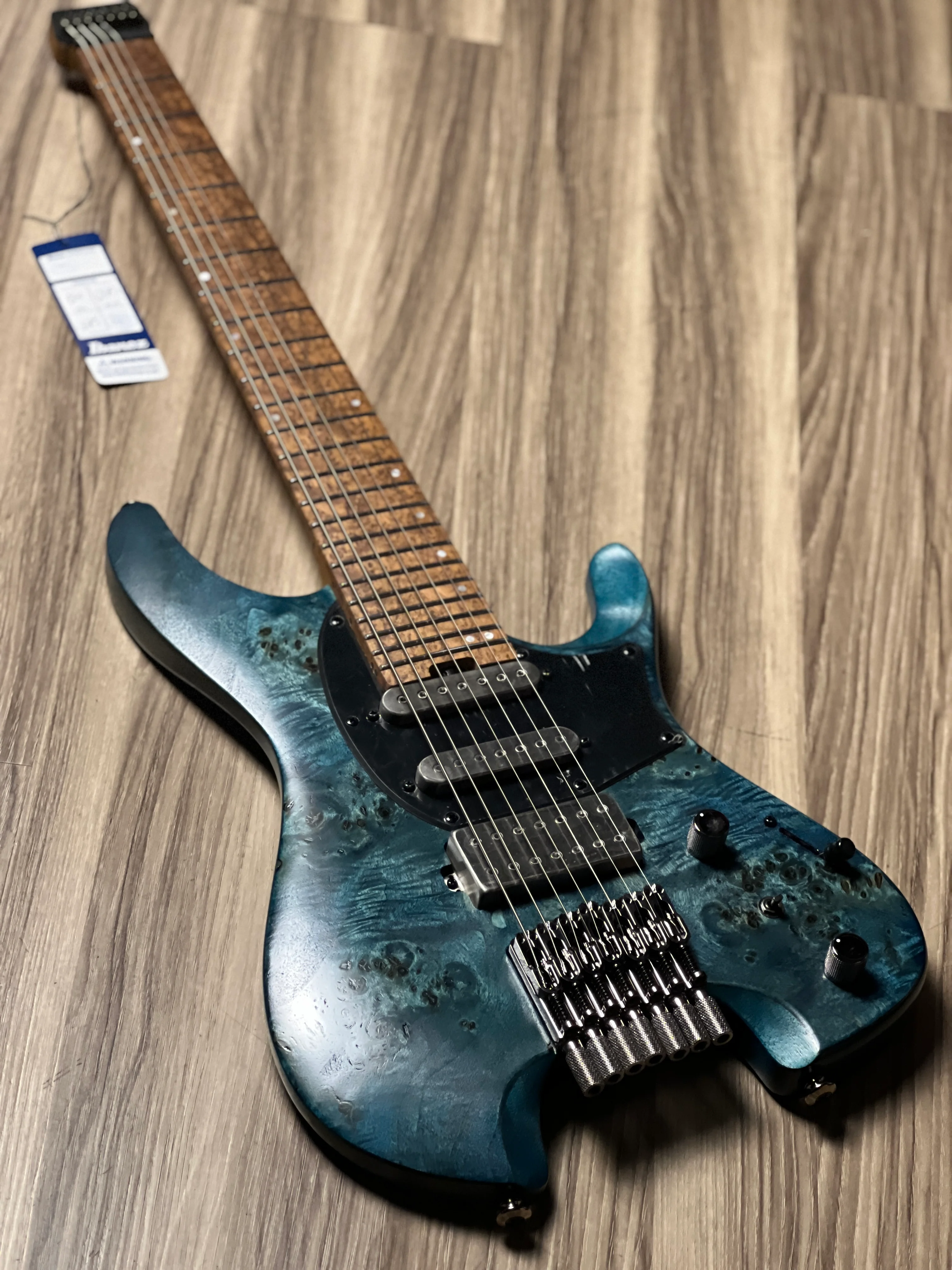 Ibanez Q547PB-COL Headless 7-String w/Bag in Cosmic Blue Low Gloss 241010464