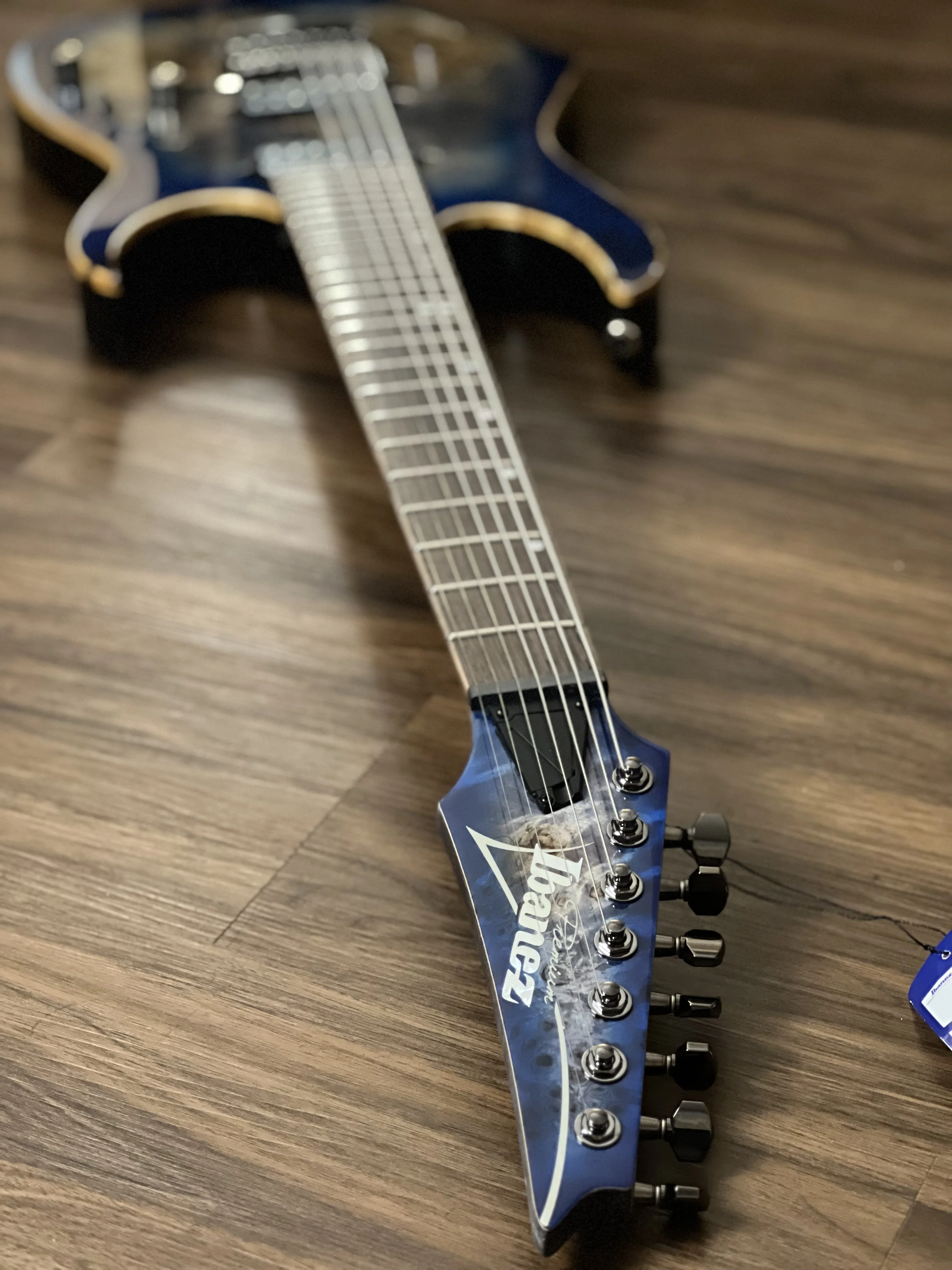 Ibanez RG1027PBF-CBB Premium 7-String w/ Case in Cerulean Blue Burst - Image 5